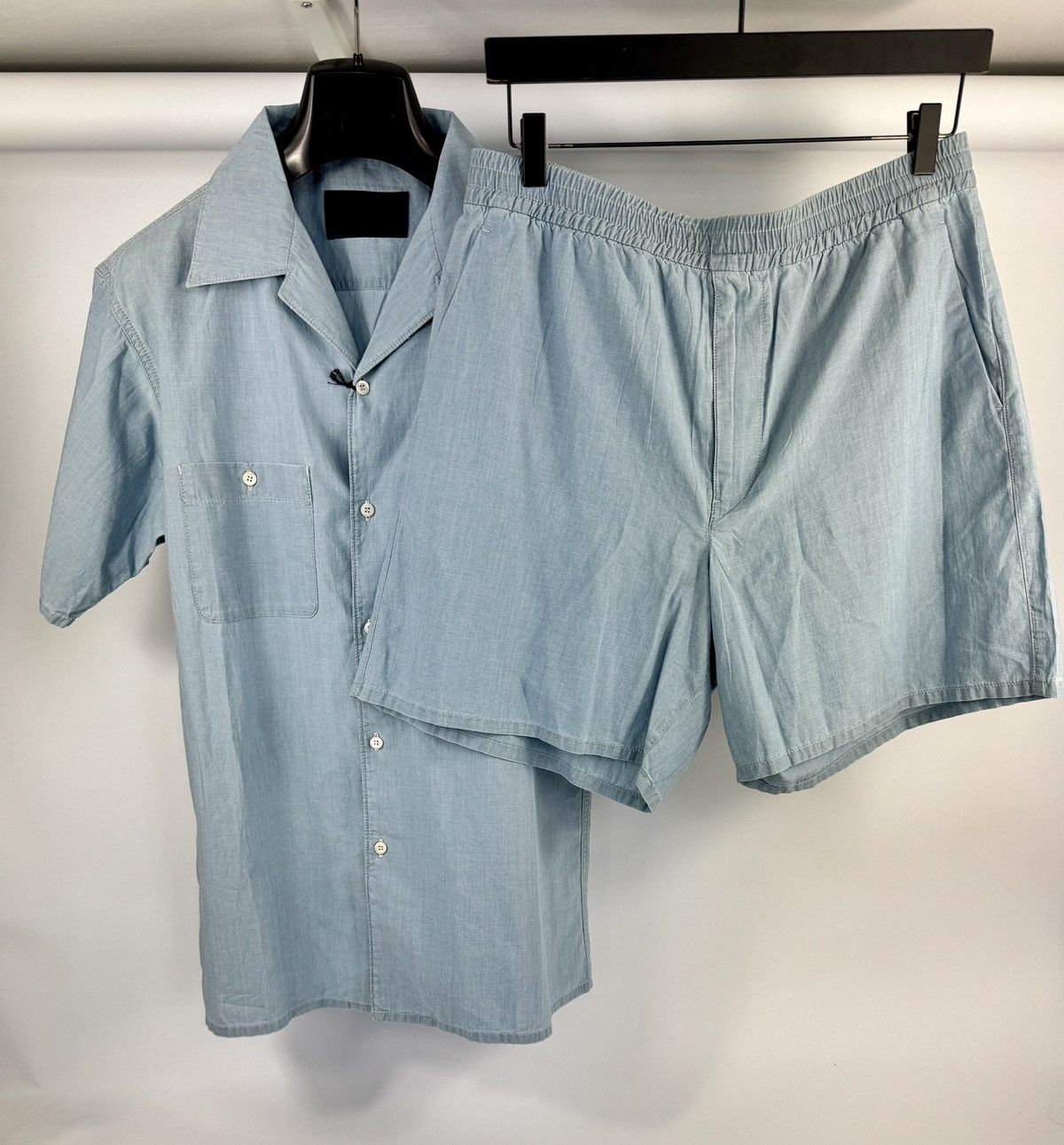 Prada COTTON SHIRT AND SHORT SET Size US L / EU 52-54 / 3 - 1 Thumbnail