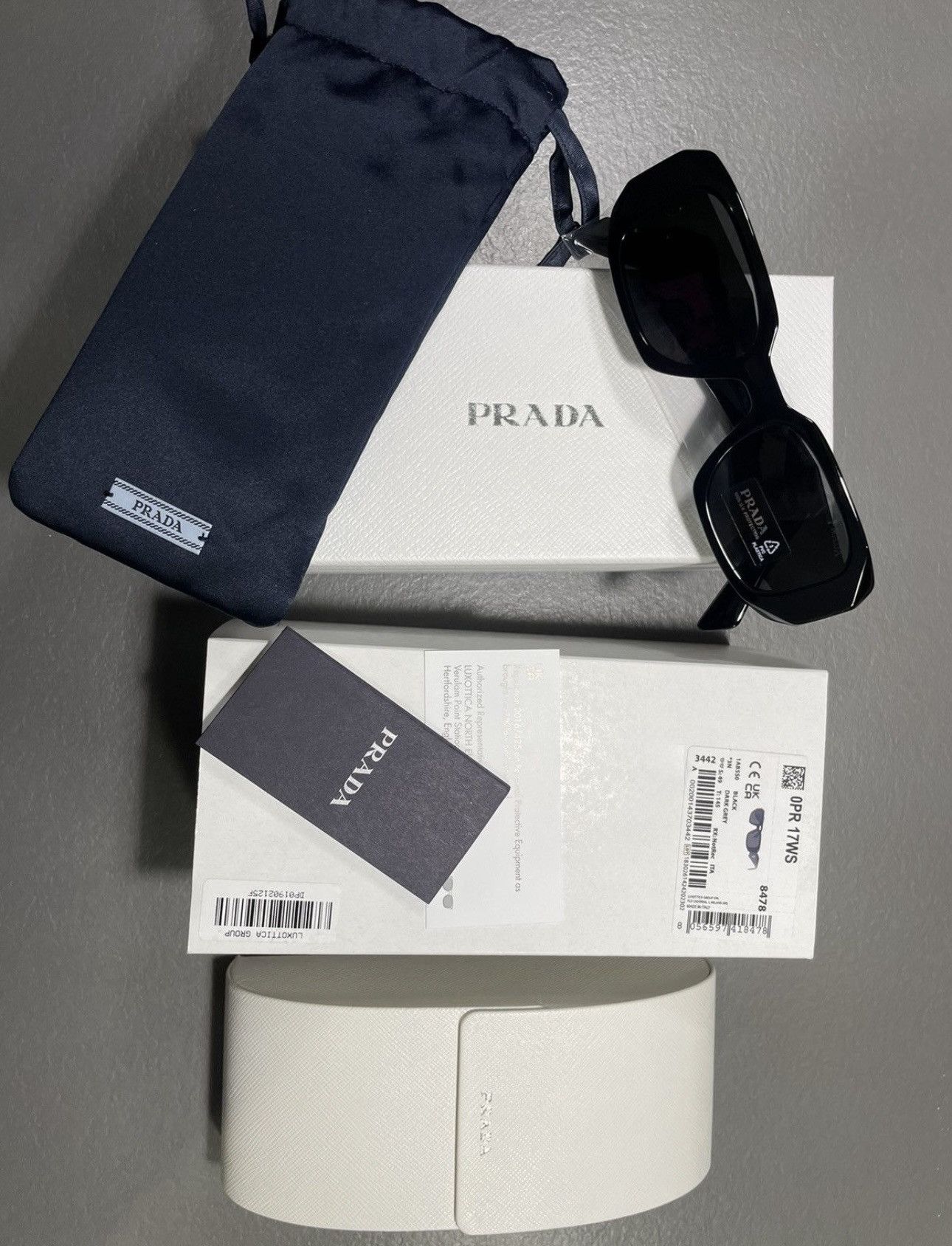 Prada × Vintage NEW Prada Symbole sunglasses PR 17W 1AB5S0 49 Size ONE SIZE - 10 Thumbnail