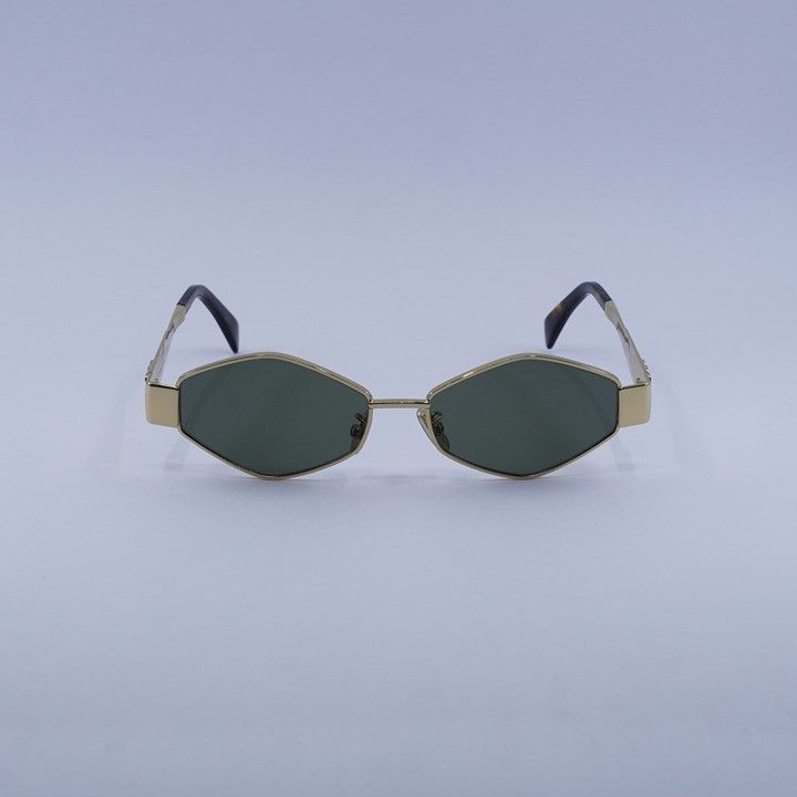 Celine Celine CL40254U 30N Sunglasses Gold Geometric Frame Size ONE SIZE - 7 Thumbnail