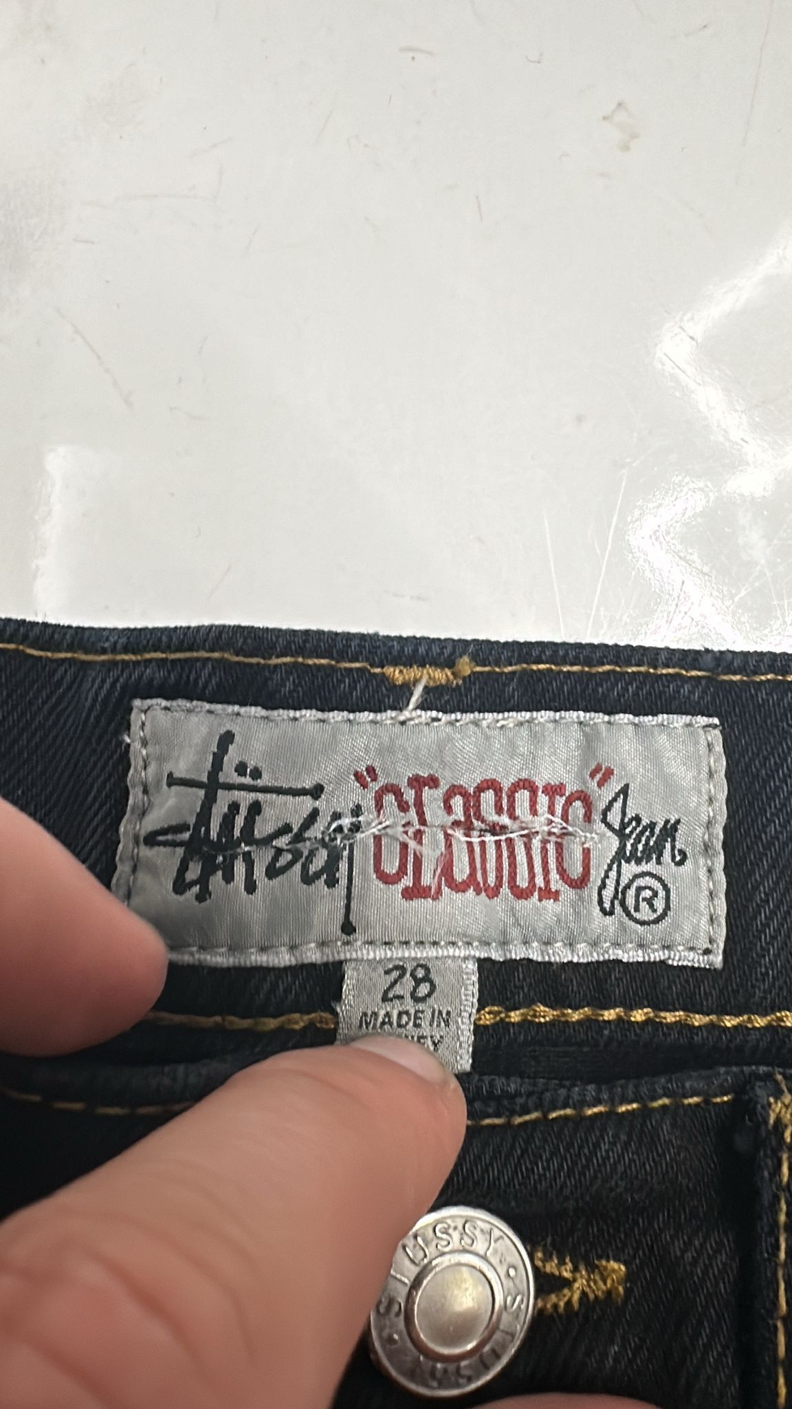 Stussy × Vintage Stüssy Classic Jean Size 28 Washed Black Size US 28 / EU 44 - 4 Thumbnail