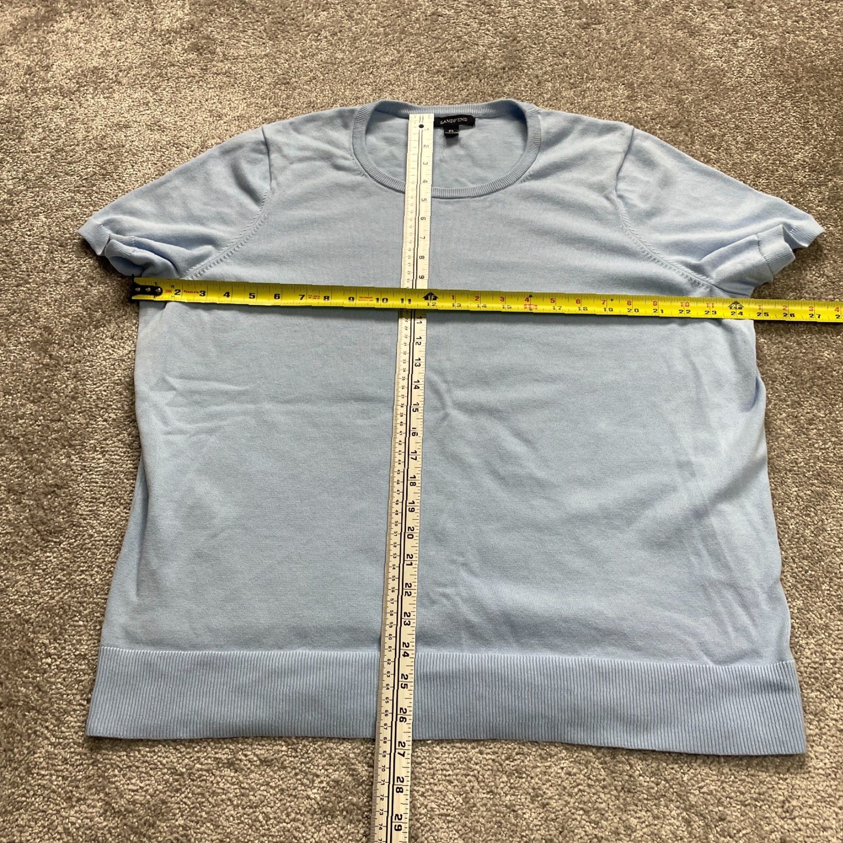 Lands' End VINTAGE Lands' End Short Sleeve Knit T-Shirt Women 2XL Blue Casual All Seasons stretchy Size XXL / US 16-18 / IT 52-54 - 7 Thumbnail