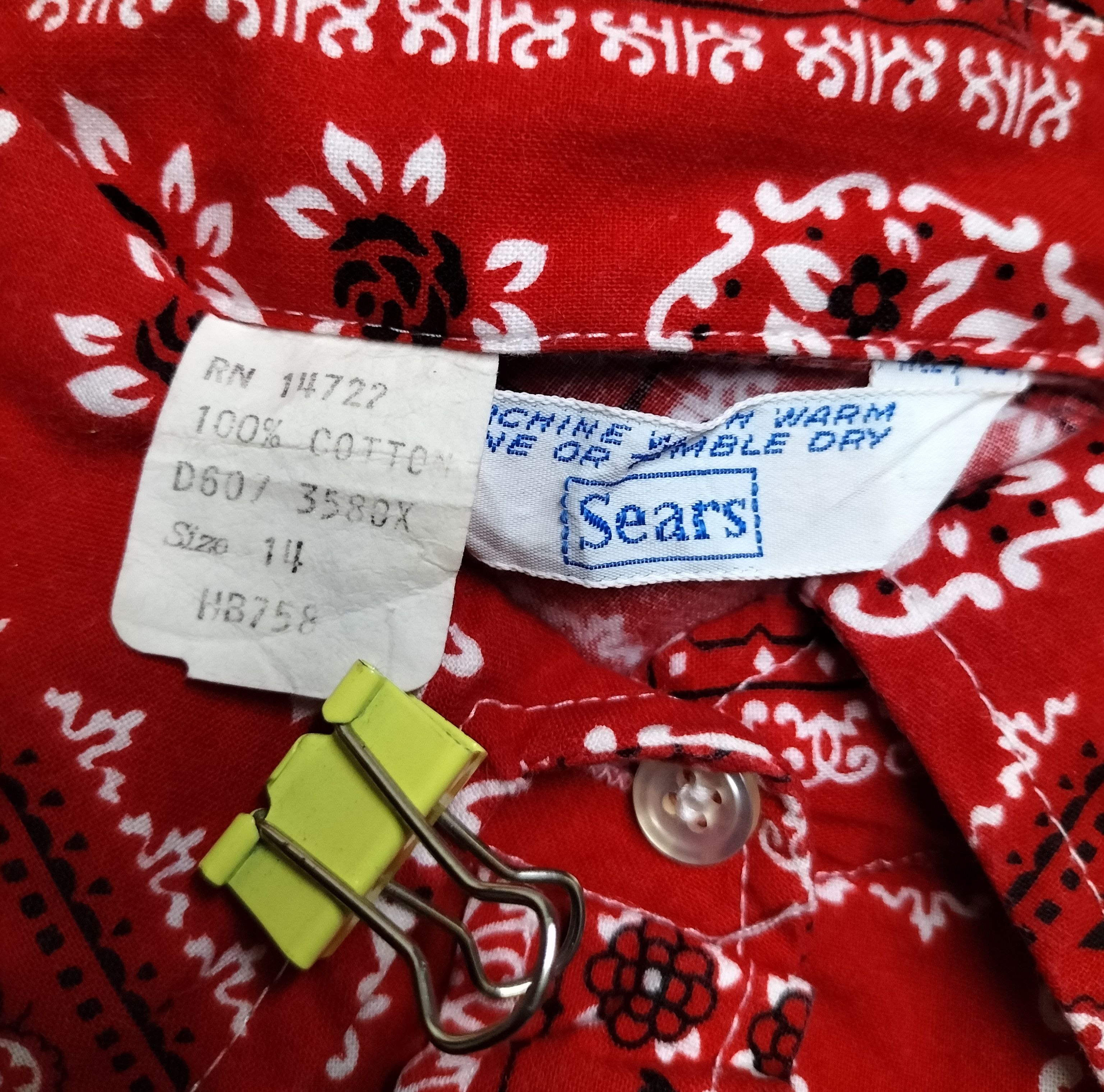 Sears Vintage 70's sears bandana button up shirt Size M / US 6-8 / IT 42-44 - 7 Thumbnail