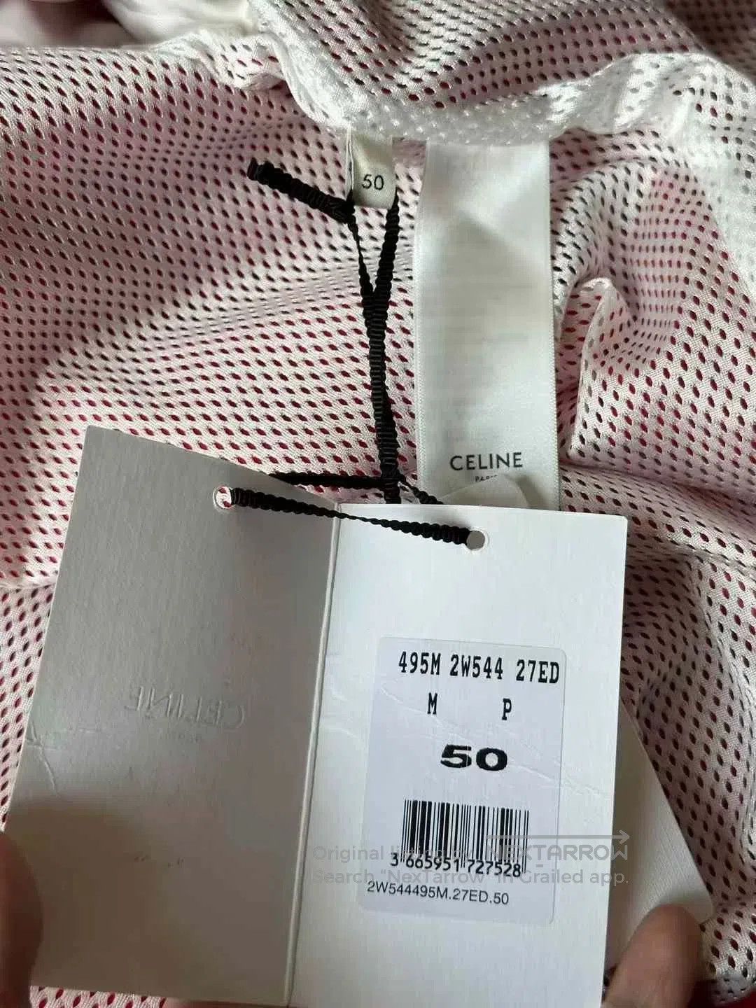 Celine Red Celine Jacket with White Logo. Size US M / EU 48-50 / 2 - 4 Thumbnail