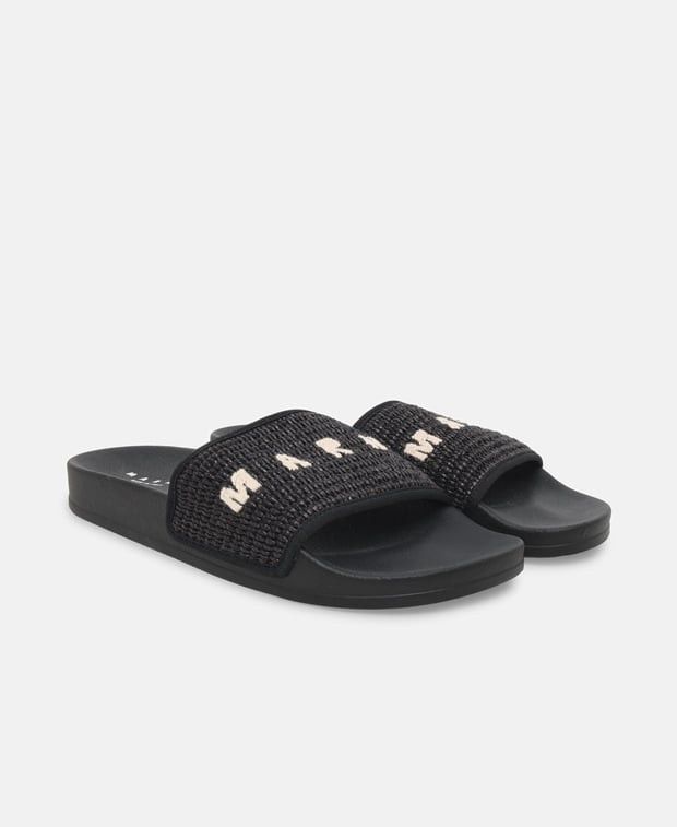 Marni Marni Logo Flat Slides Lime Green Size 44 | Grailed display picture 2