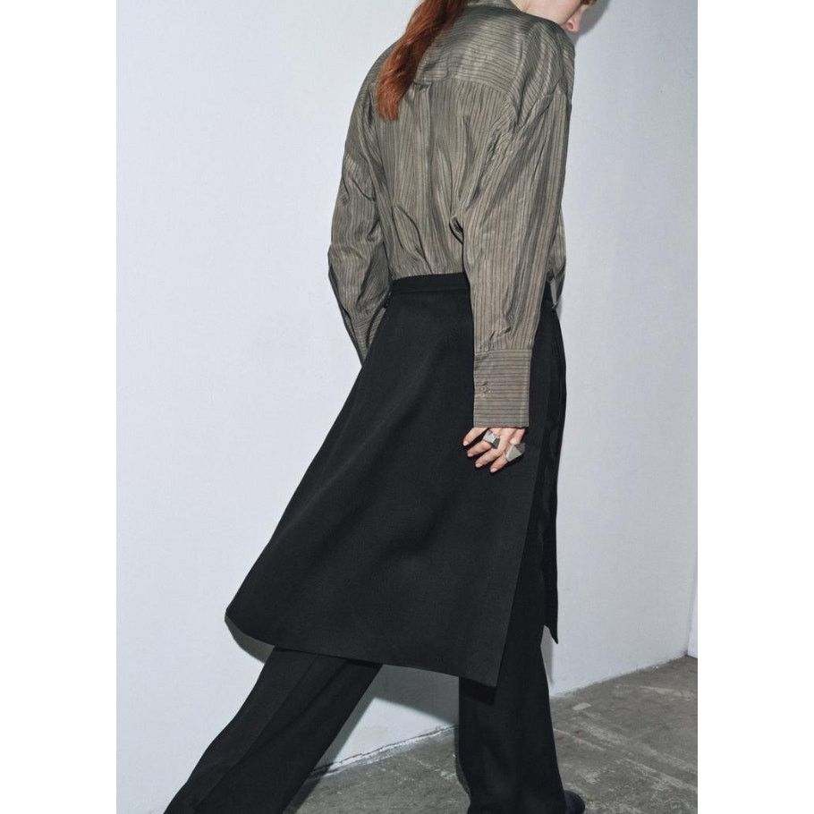 Zara Zara COLLECTION PAREO OVER SKIRT STRAIGHT LEG TROUSERS. S Size 27" / US 4 / IT 40 - 2 Thumbnail