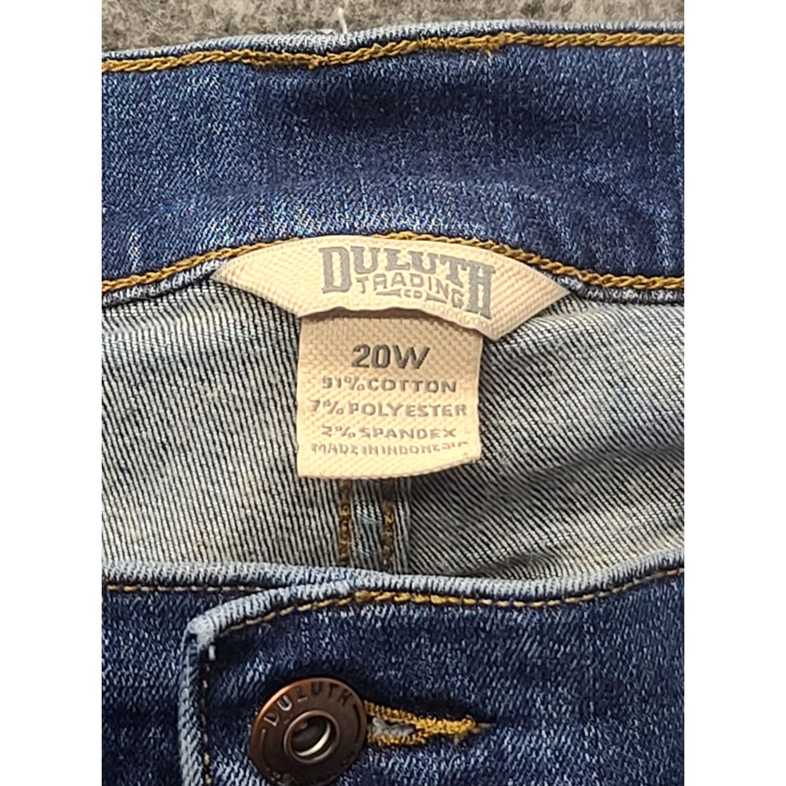 Denime Duluth Denim Jeans Womens 20W 38x28 Slim Stretch Ankle Cut Blue Denim utility? Size 42" / US 20 - 2 Thumbnail