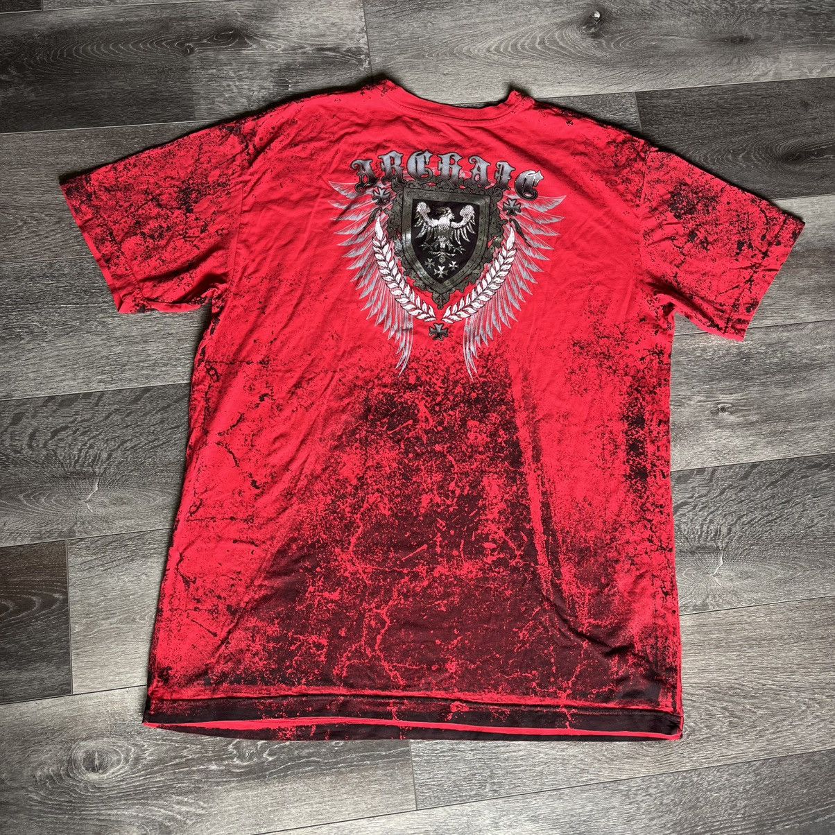 Affliction Vintage 2000s Archaic Affliction Ruse Skull Graphic T Shirt Size US XL / EU 56 / 4 - 2 Thumbnail