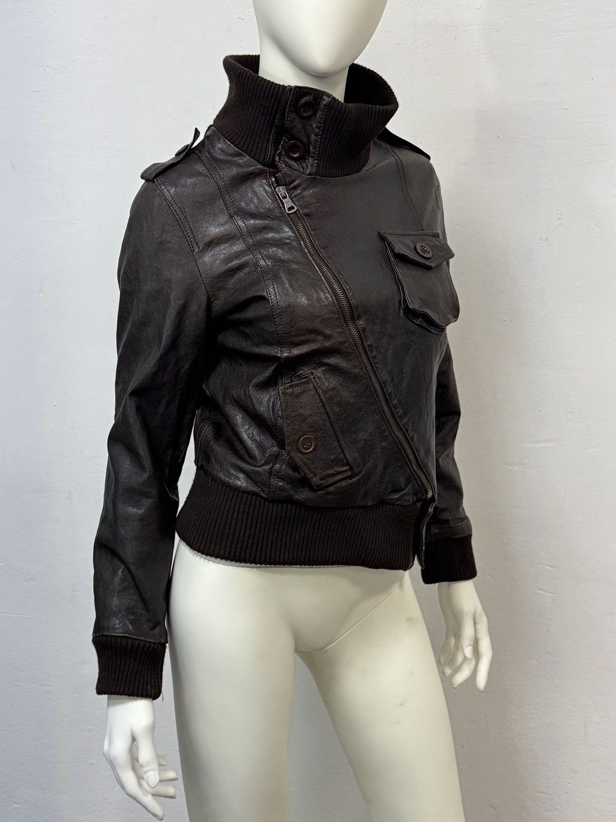 Japanese Brand Vintage Real Leather Avant Garde y2k Jacket Size M / US 6-8 / IT 42-44 - 2 Thumbnail
