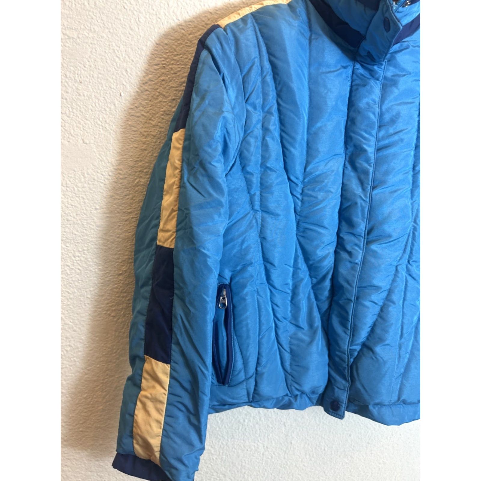 Vintage VINTAGE First Down Puffer Jacket Women’s Size 12 Blue Full Zip Goose Down Nylon Down Jacket Womens Blue Puffer 90s Size XL / US 12-14 / IT 48-50 - 2 Thumbnail