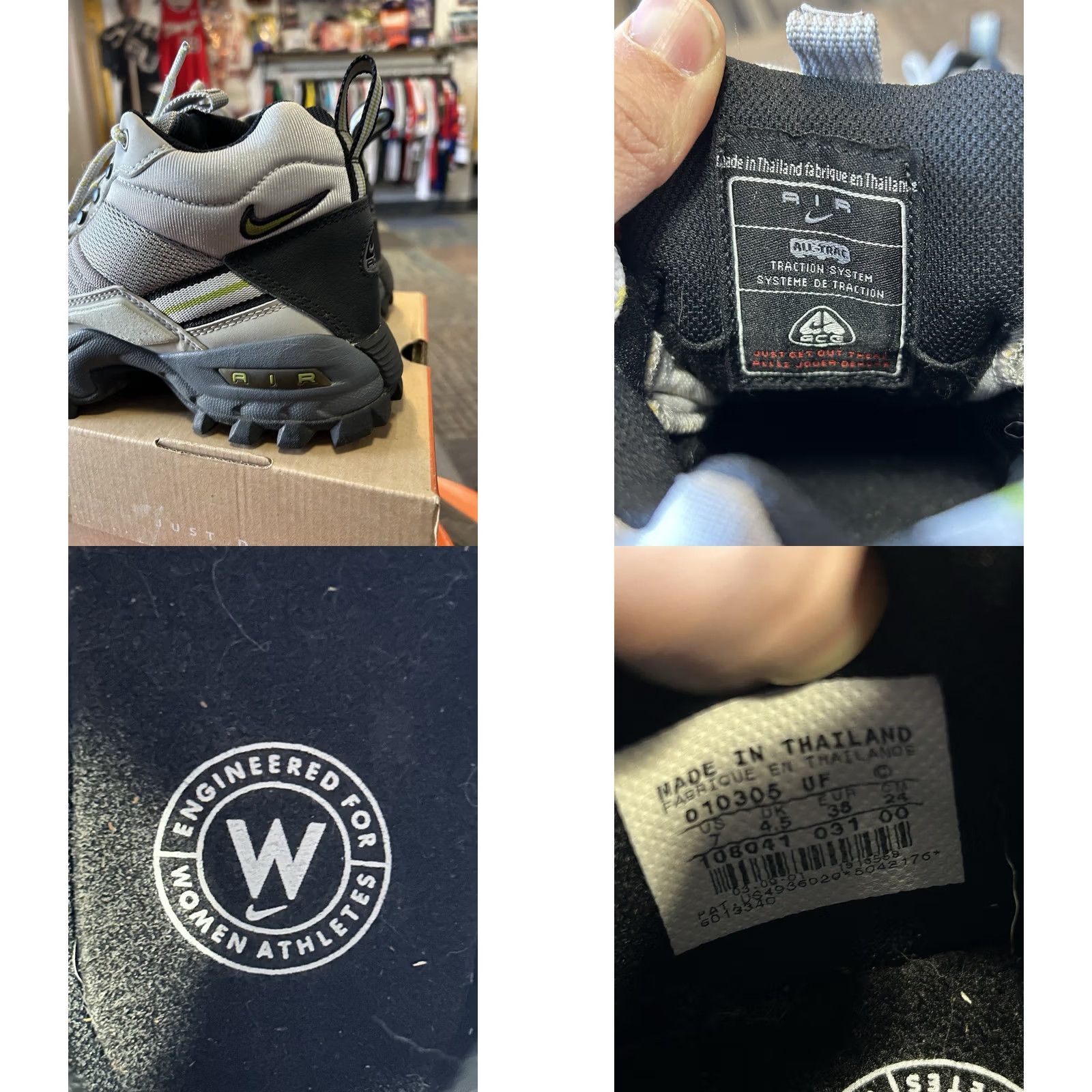 Nike VINTAGE Nike ACG WMNS Air Trio Mid Shoes Women’s 7 Medium Grey/Pear Neut 2001 Nike Air WMNS Shoes/Boots Women Size US 5 / IT 35 - 9 Thumbnail