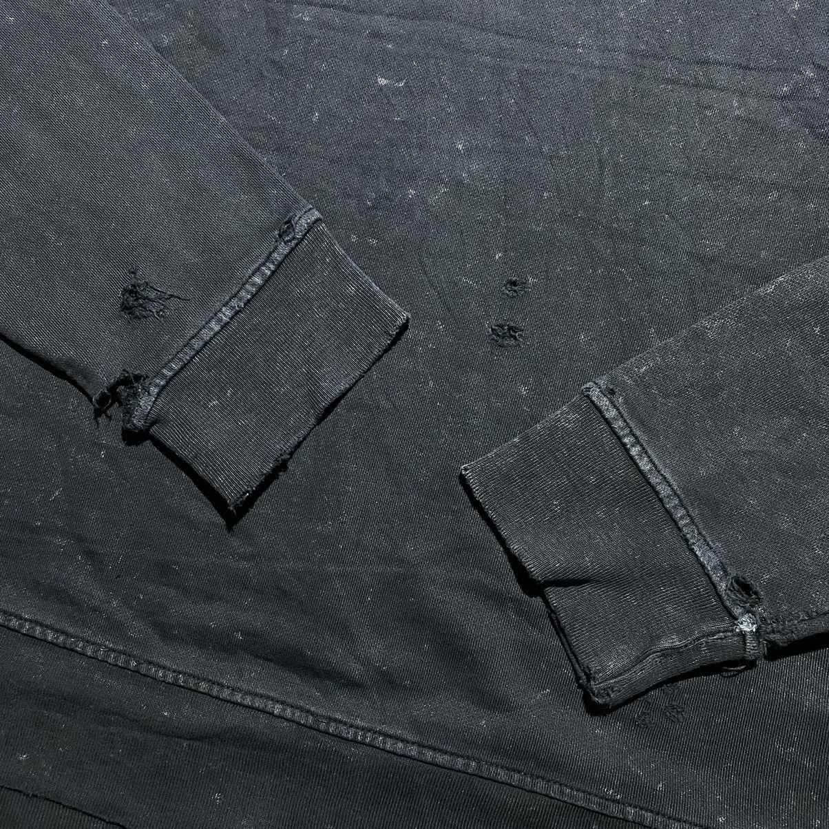 Allsaints Allsaint Reid Crewneck Black Acid Wash Holes Size US L / EU 52-54 / 3 - 6 Thumbnail