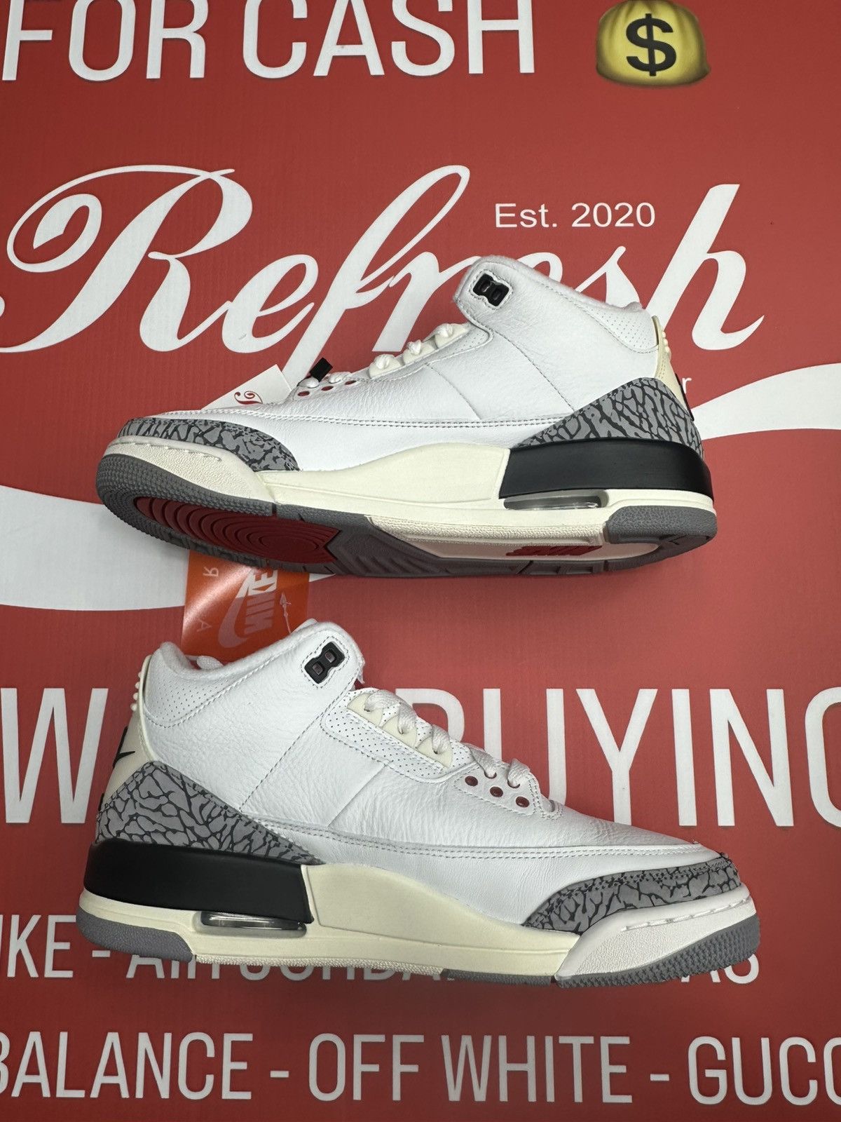 Jordan Brand Air Jordan 3 White Cement Reimagined Size 9.5 Size US 9.5 / EU 42-43 - 3 Thumbnail