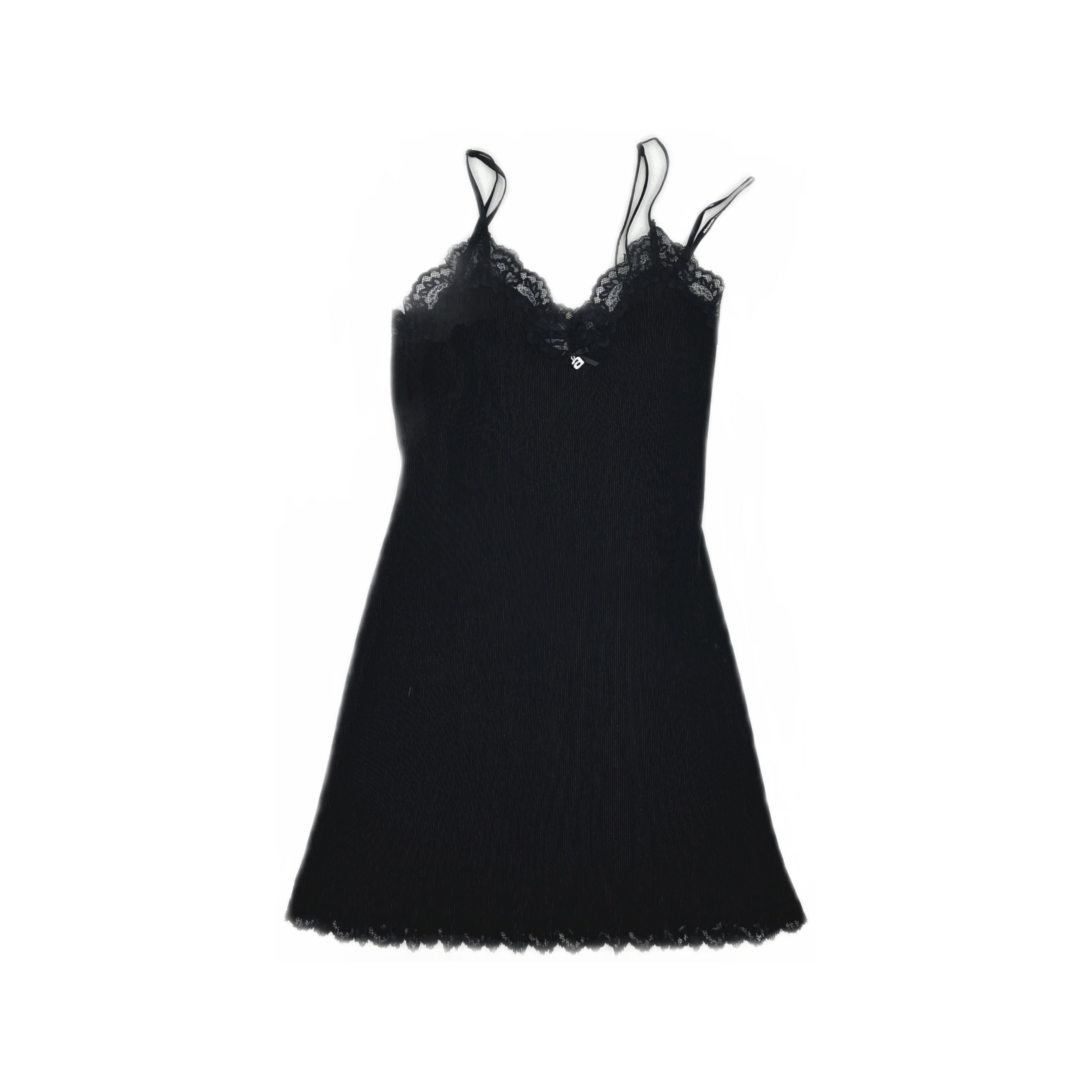 Alexander Wang Alexander Wang Ribbed Lace Mini Dress Size S Size S / US 4 / IT 40 - 1 Thumbnail