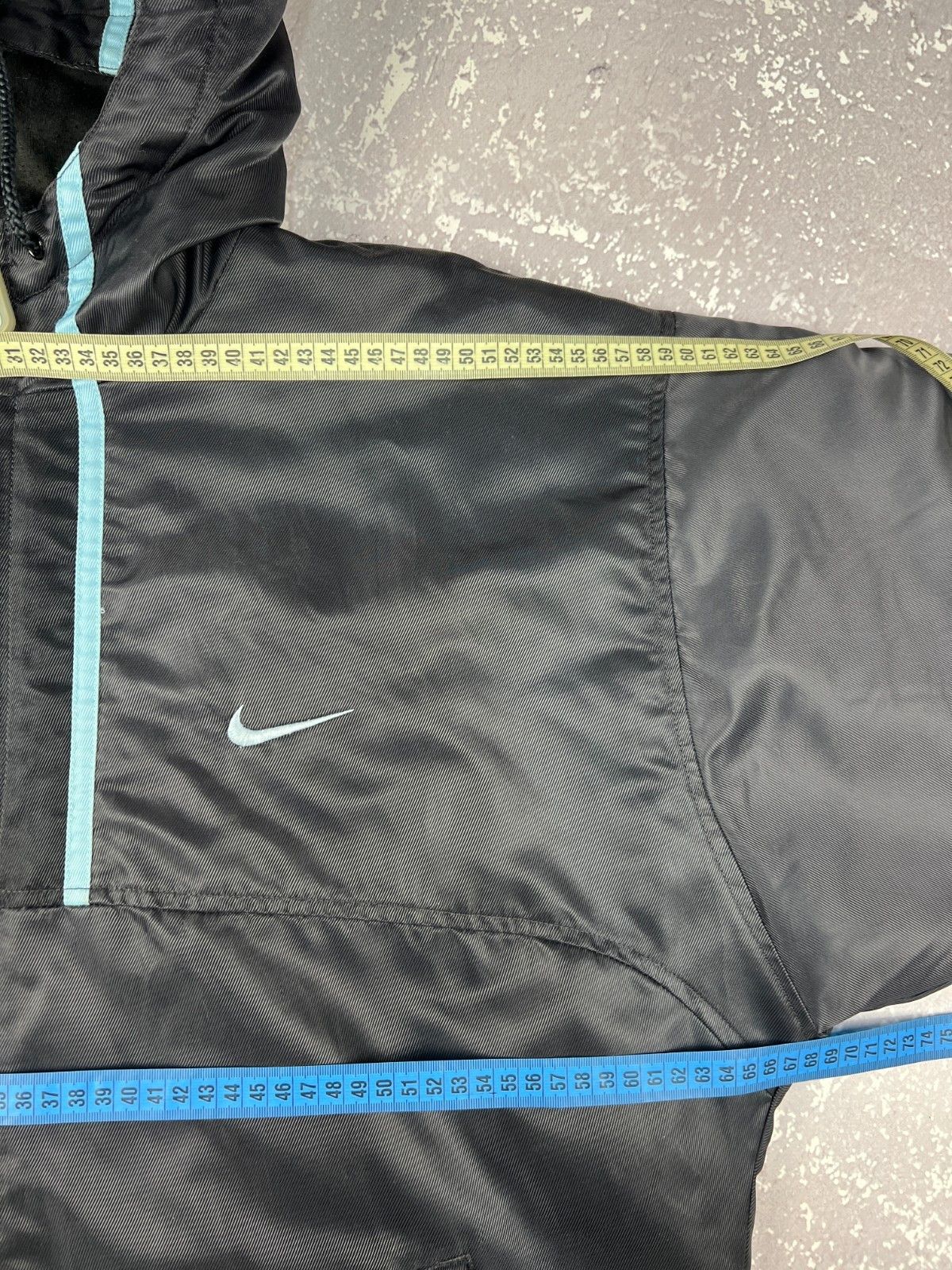 Nike × Vintage 90s Vintage Nike Swoosh Logo Hooded Jacket Mens L Black Size US L / EU 52-54 / 3 - 10 Thumbnail