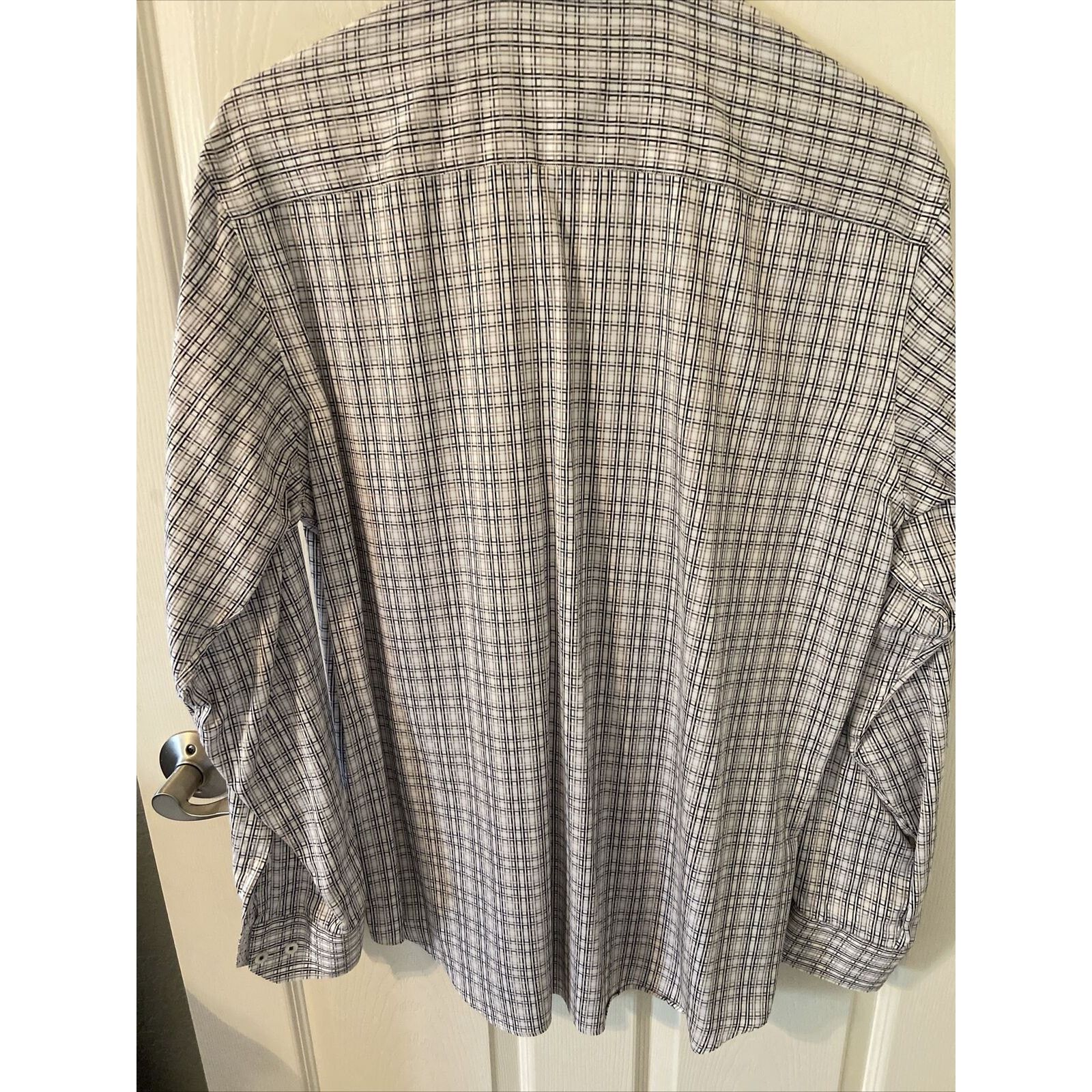 BUGATCHI Bugatchi Classic Long Sleeve Button Down White Black XL Size US XL / EU 56 / 4 - 5 Thumbnail