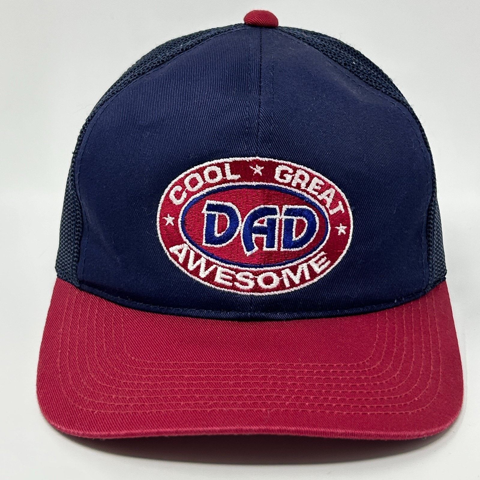 Vintage Vintage 90s Cool Great Awesome Dad Trucker Hat Cap Blue Size ONE SIZE - 10 Thumbnail