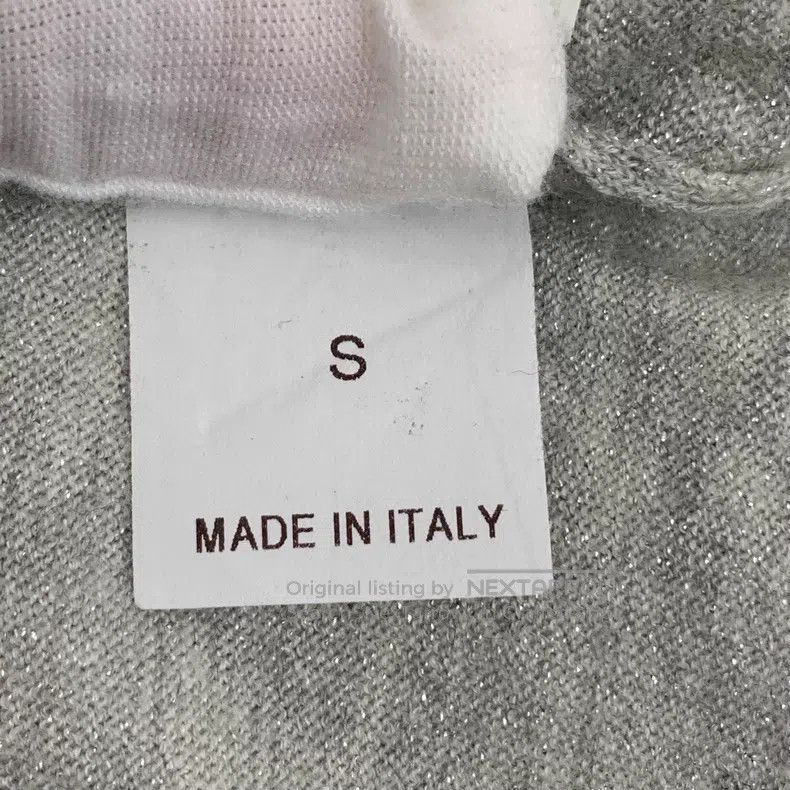 Brunello Cucinelli Brunello Cucinelli Gray Beaded Fine Cashmere Short Sleeve Size S / US 4 / IT 40 - 6 Thumbnail