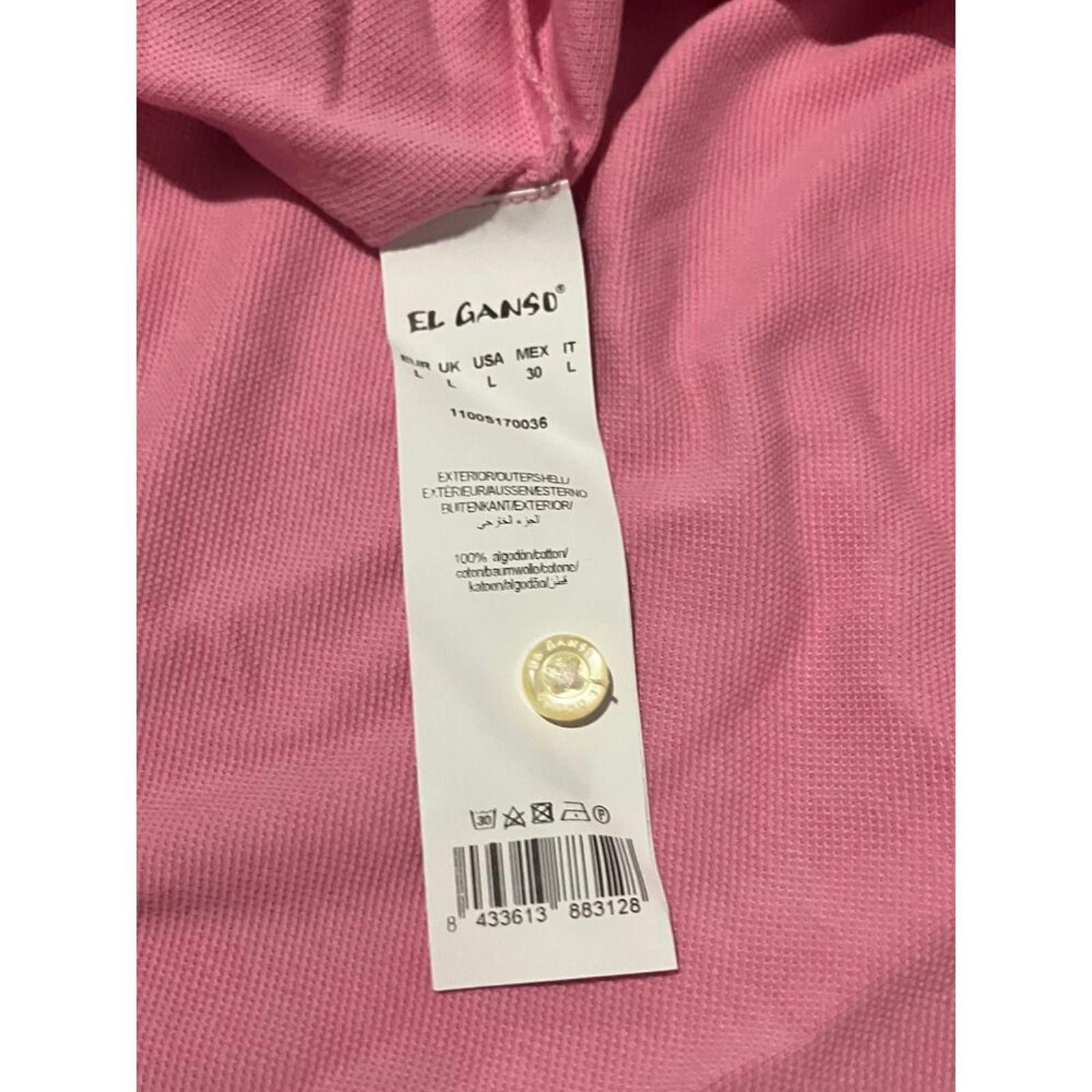 Other El Ganso Men’s Polo Shirt Pink Blue Trim 100% Cotton Size L Size US L / EU 52-54 / 3 - 7 Thumbnail