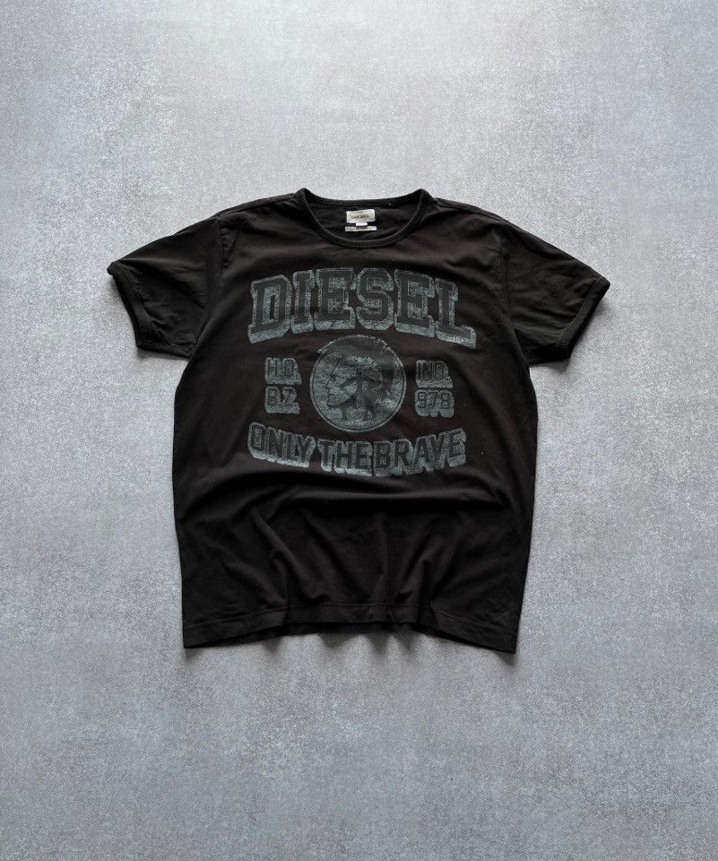 Pre-owned Diesel X Vintage Diesel Archival Boxy T-shirt Y2k Xl In Brown
