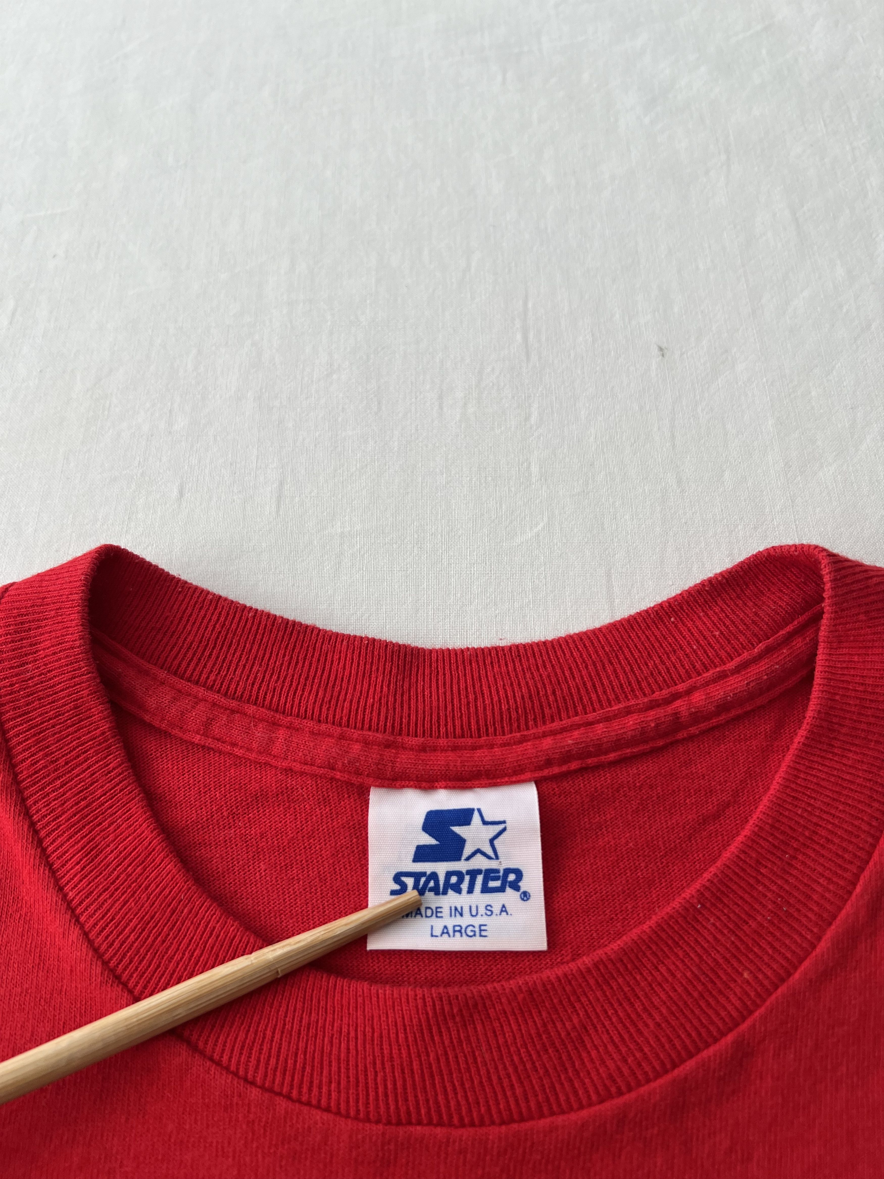 NBA Vintage 90s Chicago Bulls NBA Basketball Starter Red T-shirt Size US L / EU 52-54 / 3 - 17 Thumbnail