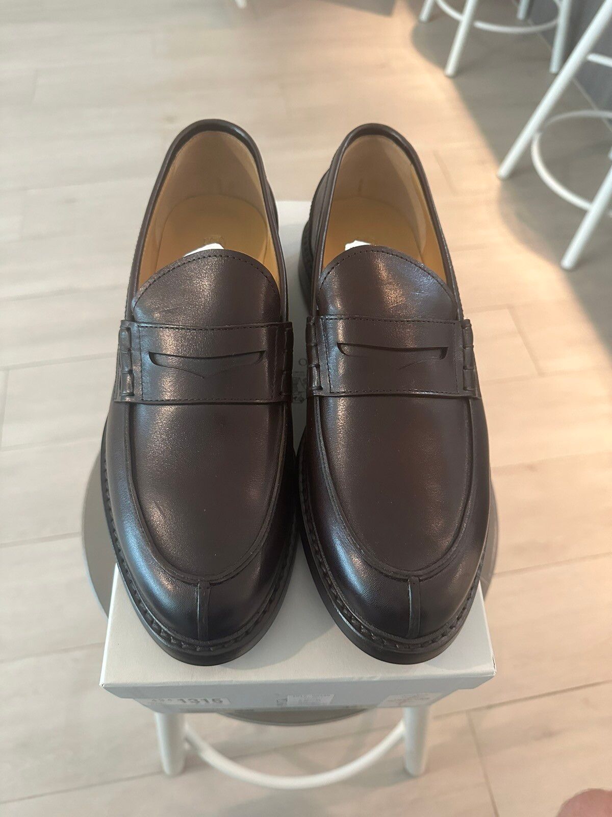 Brunello Cucinelli Leather Norwegian Toe Penny Loafers | Grailed