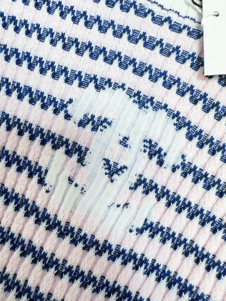 Chanel Chanel Striped Logo Short Sleeve Knit Top Size S / US 4 / IT 40 - 5 Thumbnail