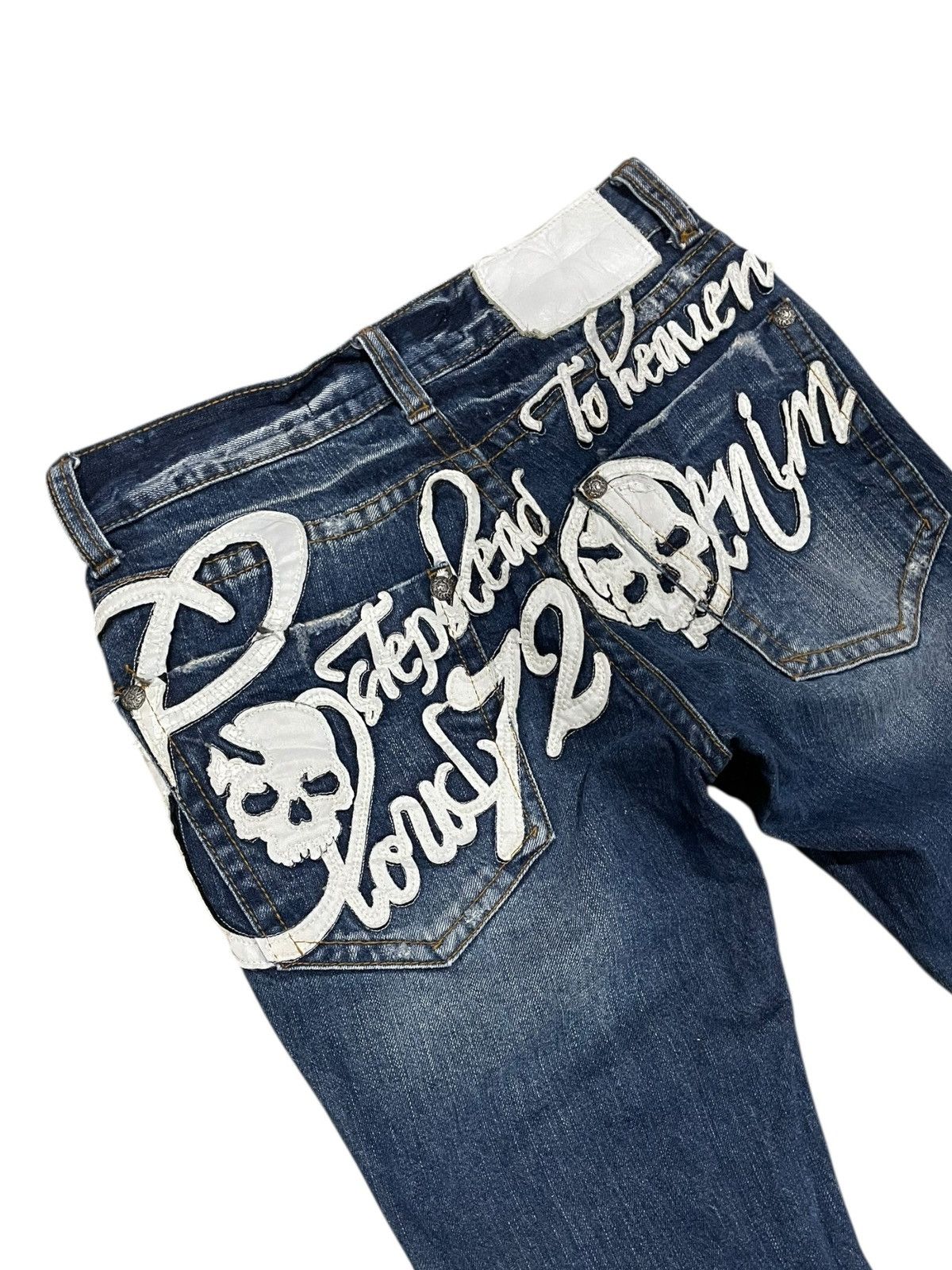 If Six Was Nine Stephead To Heaven Skull Cloud72 Jeans Size US 28 / EU 44 - 5 Thumbnail