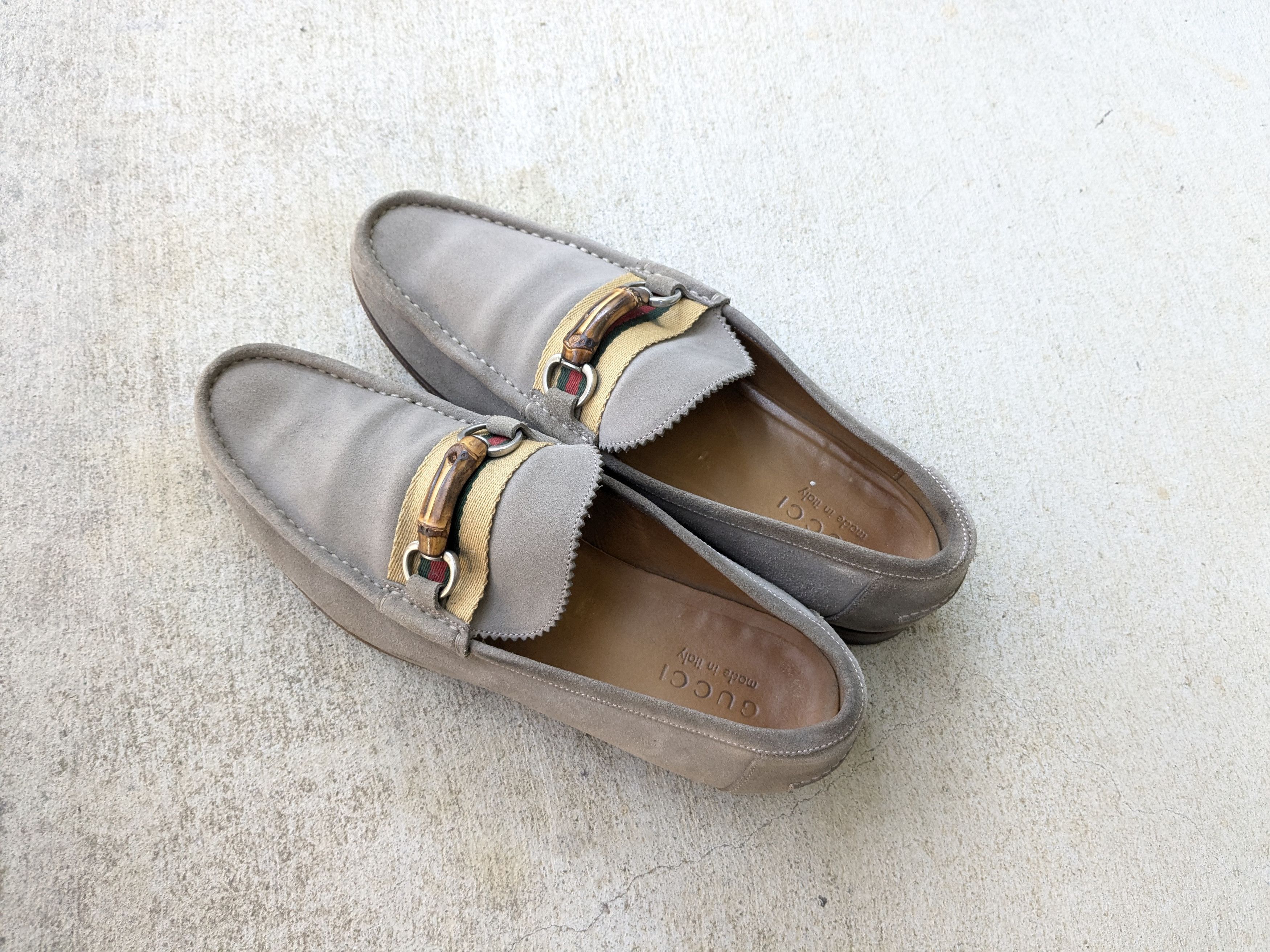 Gucci × Tom Ford Gucci Horsebit Loafers Gray Suede 8.5 Leather Italy Slip On Size US 8.5 / EU 41-42 - 9 Thumbnail