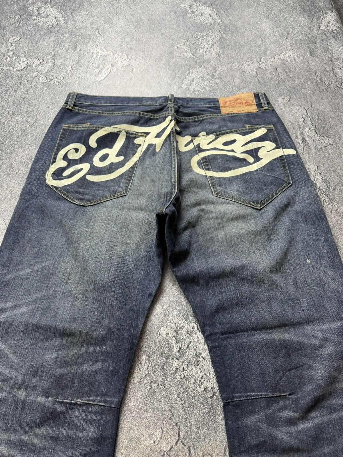 Ed Hardy Ed Hardy VNTG MultiLogo Rhistones Dragos Logo Jeans Pants Size US 42 / EU 58 - 4 Thumbnail