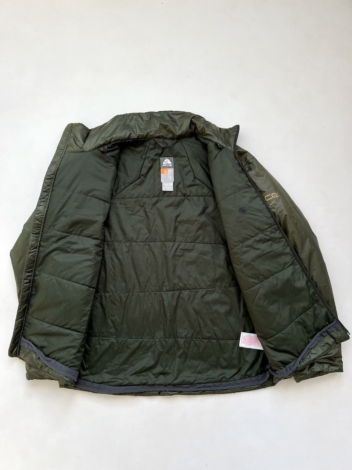 Nike ACG 🔥F/W08 Nike ACG Asymmetrical Zip Puffer Olive Jacket Size US L / EU 52-54 / 3 - 14 Thumbnail