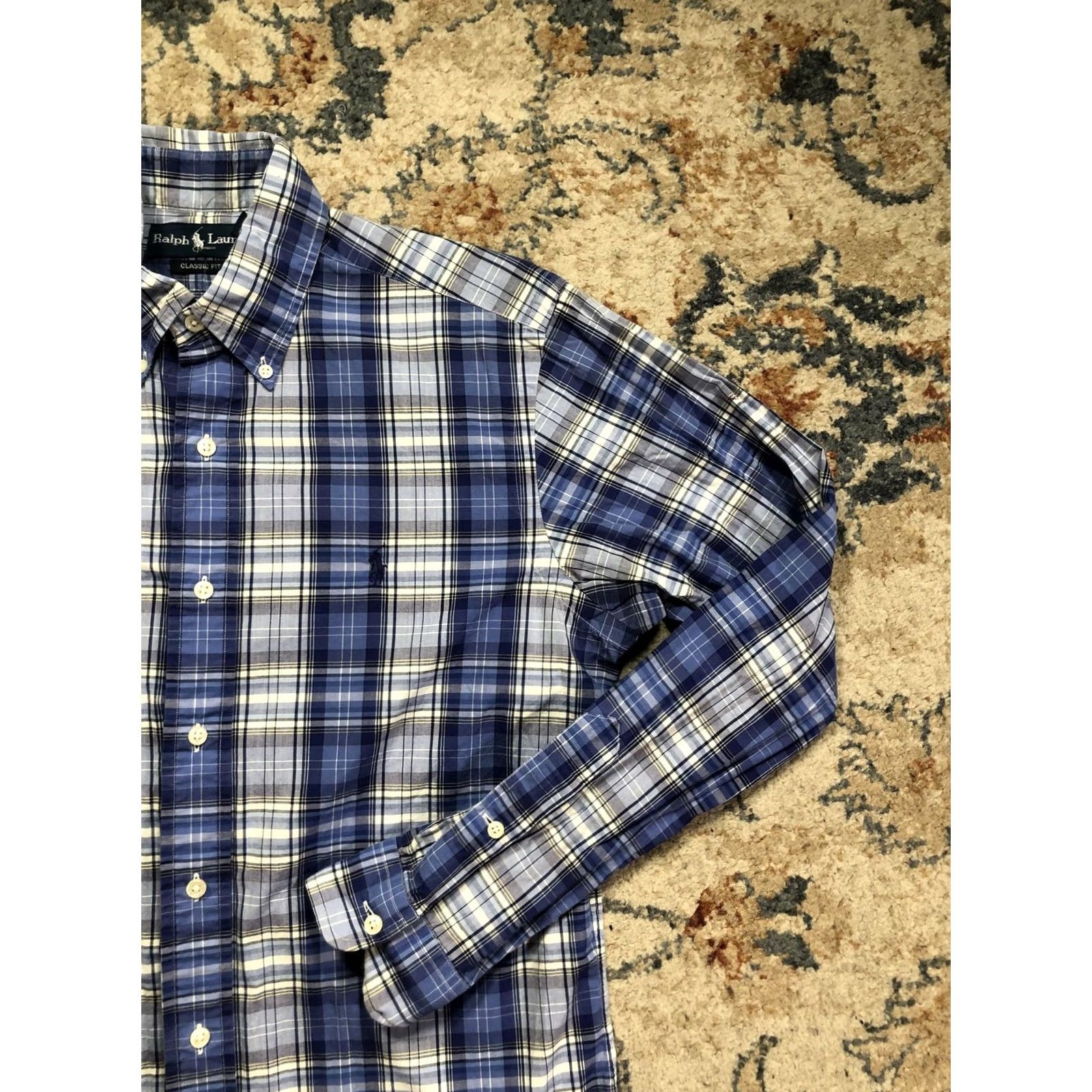 Ralph Lauren Ralph Lauren Shirt Mens Small Blue Plaid Classic Fit Button Down Long Sleeve Size US S / EU 44-46 / 1 - 4 Thumbnail
