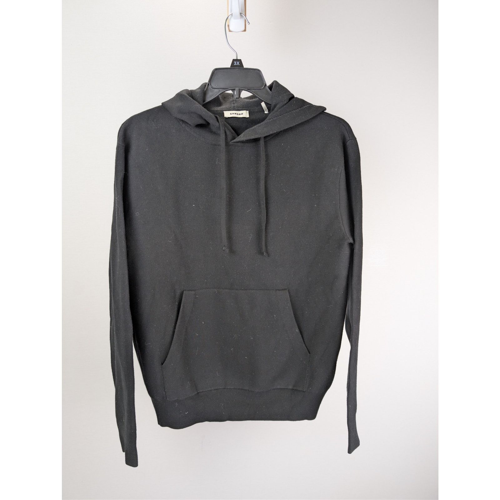 Sandro o1rshd1 CC20 Sandro Hoodie in Black Size US M / EU 48-50 / 2 - 2 Thumbnail