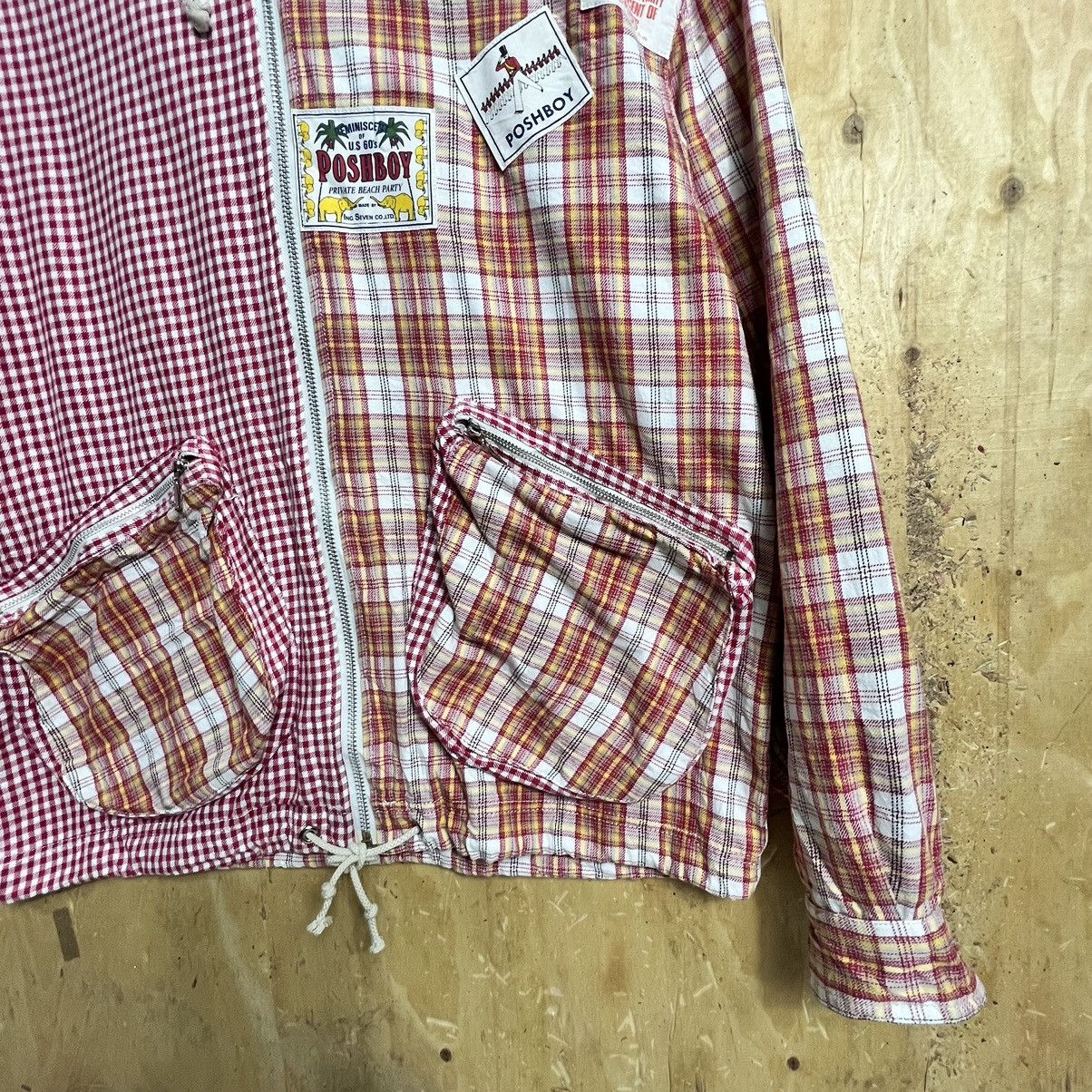 Japanese Brand × Vintage Posh Boy Patchwork Hoddie zipper Design Size US L / EU 52-54 / 3 - 4 Thumbnail