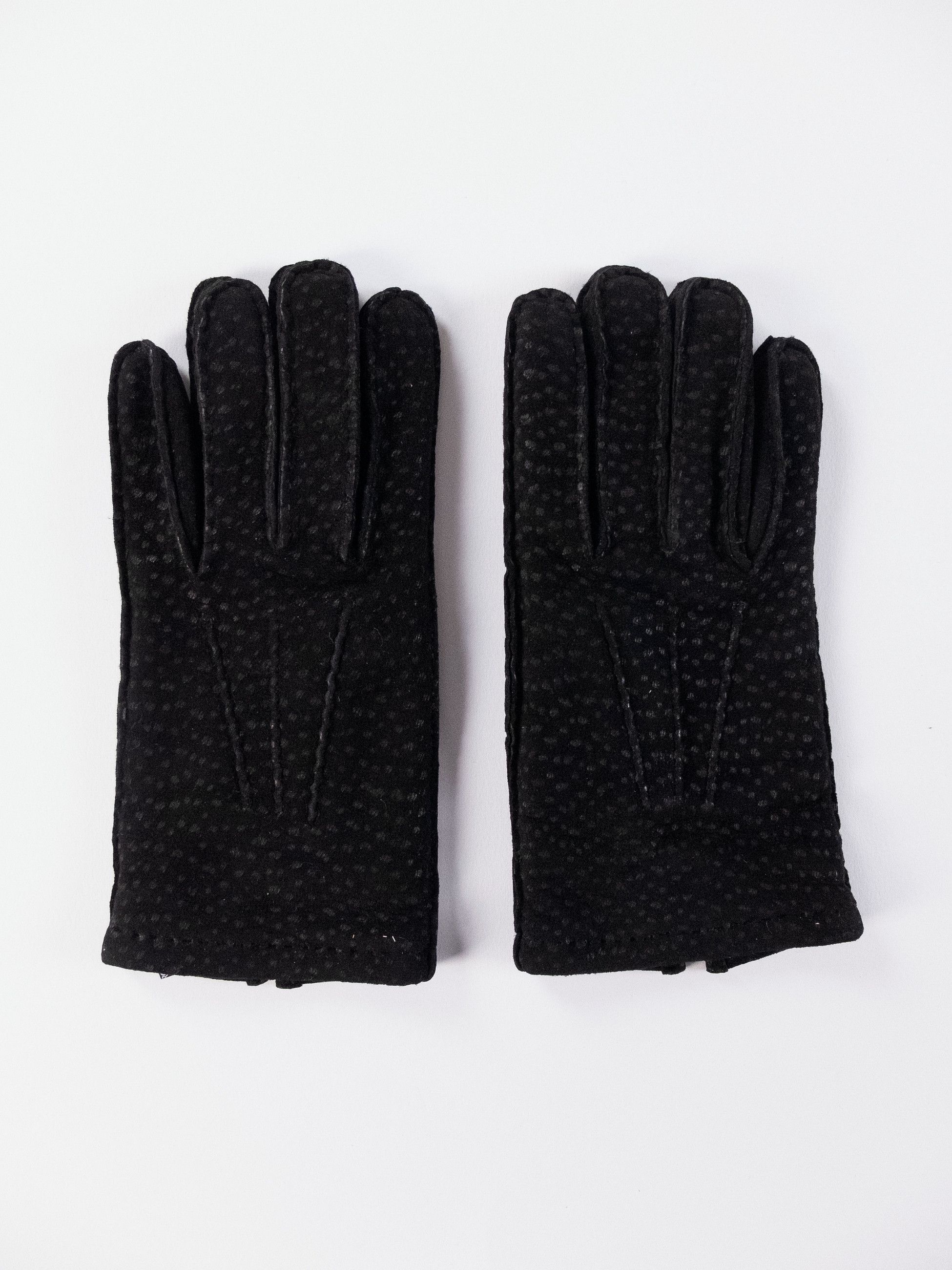 Church's CHURCH'S black cashmere lined capybara leather gloves Size ONE SIZE - 4 Thumbnail