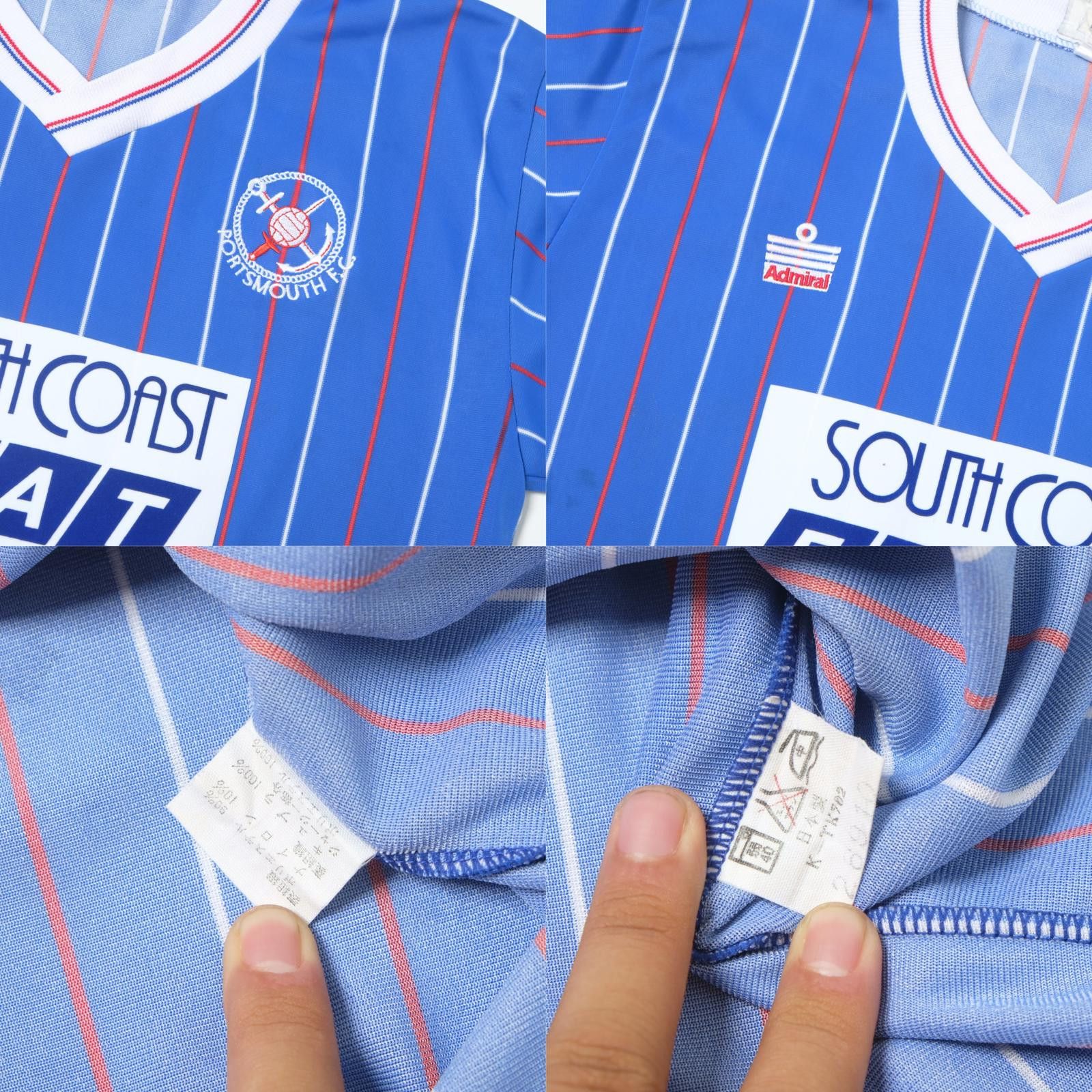 Admirable Co. 1987/88 Portsmouth Home Shirt Admiral (S) Size US S / EU 44-46 / 1 - 6 Thumbnail