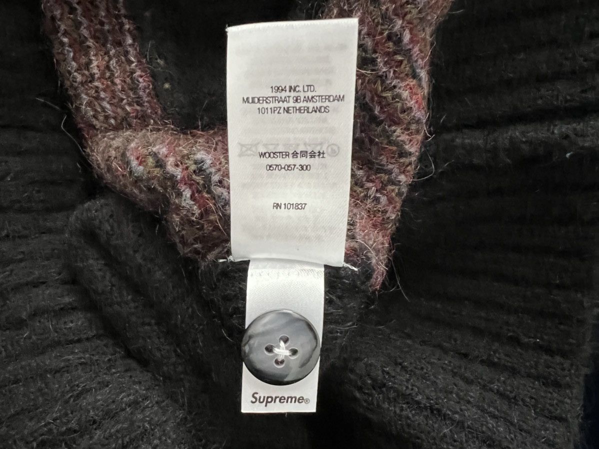 Supreme Supreme Black Brushed Grid Cardigan | Grailed