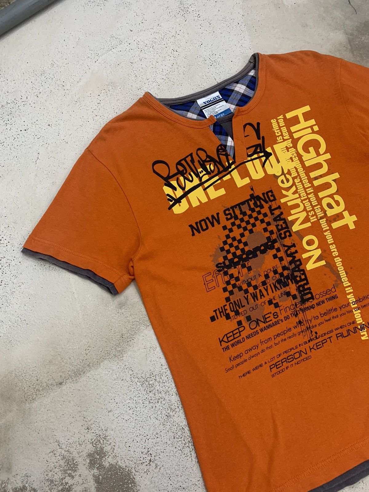 Japanese Brand Vogon Y2k Graffiti Layered V Collar One Love Fonting Size US L / EU 52-54 / 3 - 3 Thumbnail