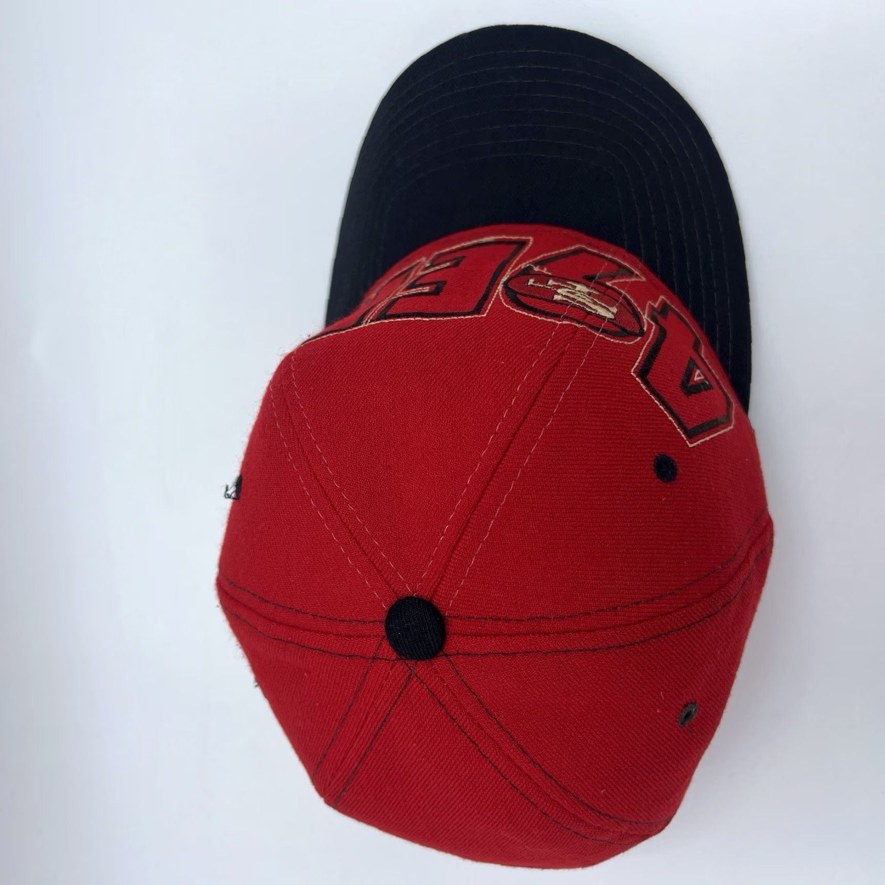 NFL VINTAGE NFL Starter Wool Blend Cap - Red, 7 1/4, 90s Big Logo, Fitted, Twill, Men, Hat, Sports Size ONE SIZE - 7 Thumbnail