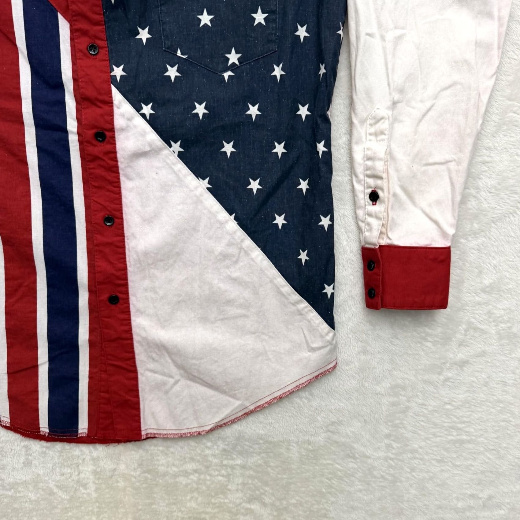 Vintage VINTAGE Cowboy Threads Shirt Mens Small USA Patriotic Western Button Up Size US S / EU 44-46 / 1 - 4 Thumbnail