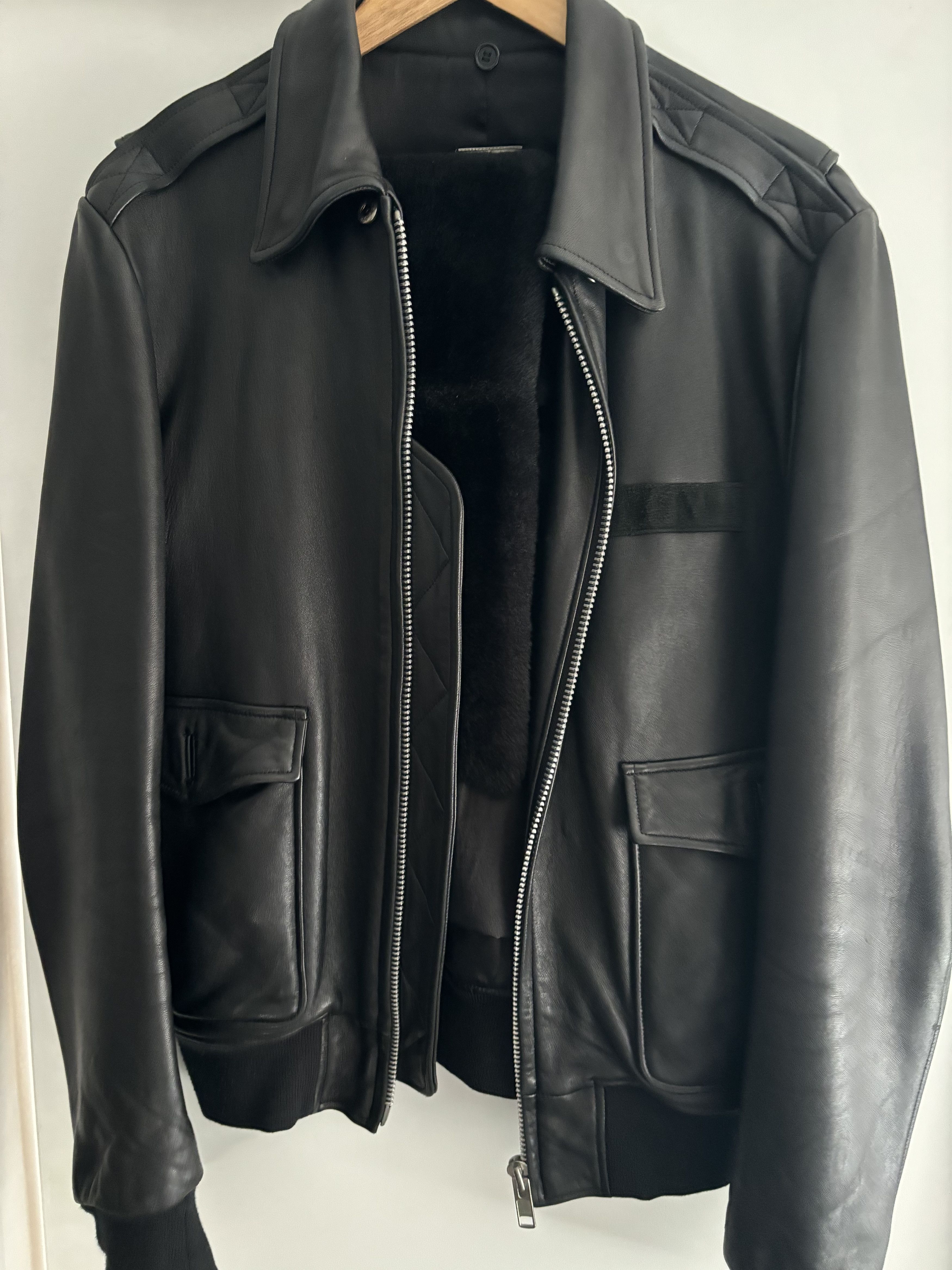 image of Temple Of Jawing Falcon Garments A2 Bomber in Black, Men's (Size Medium)