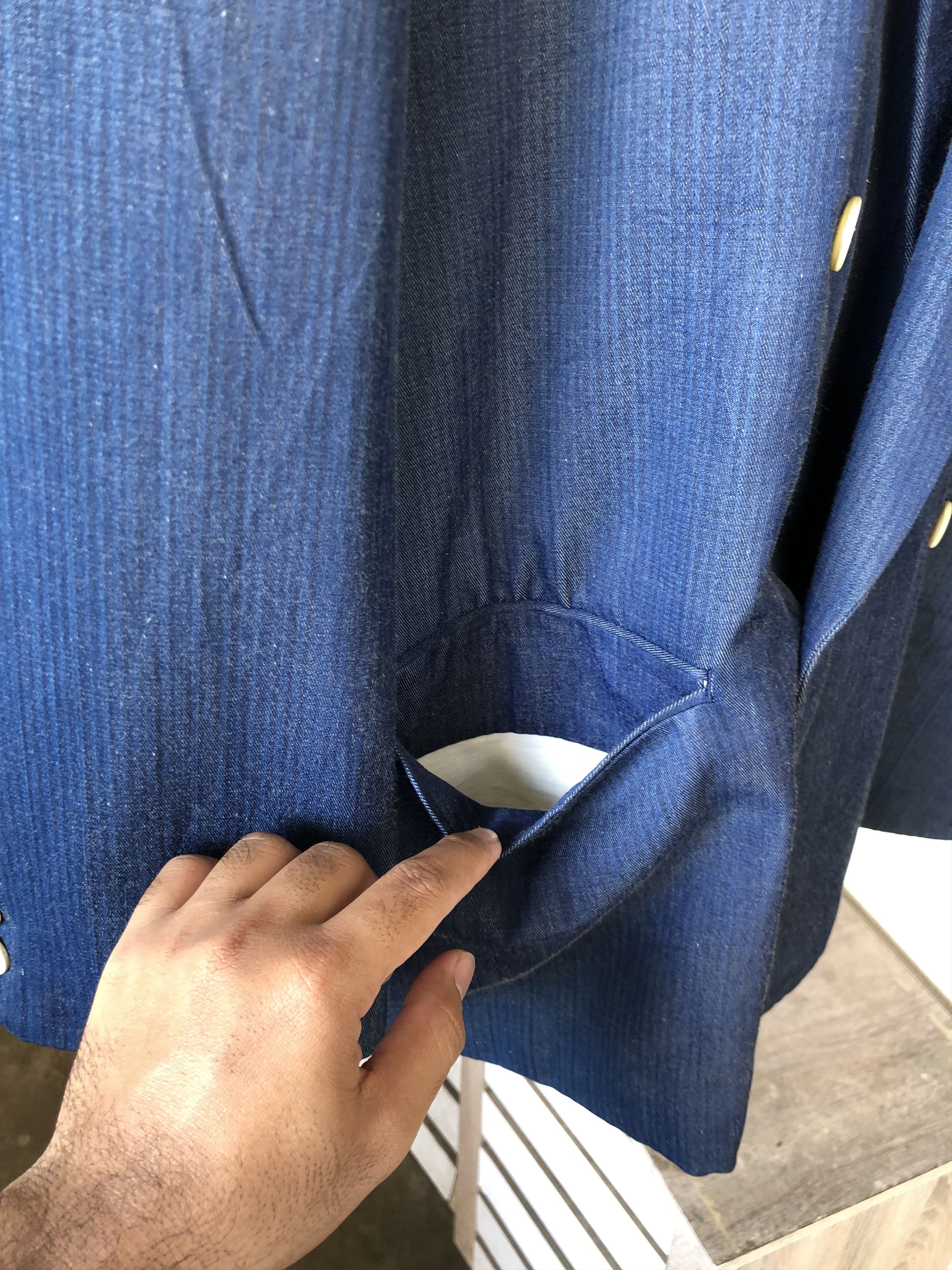 Comme des Garcons Amekaji❗️Comme des Garcons Homme Plus Faded Denim Blazer Size US M / EU 48-50 / 2 - 11 Thumbnail