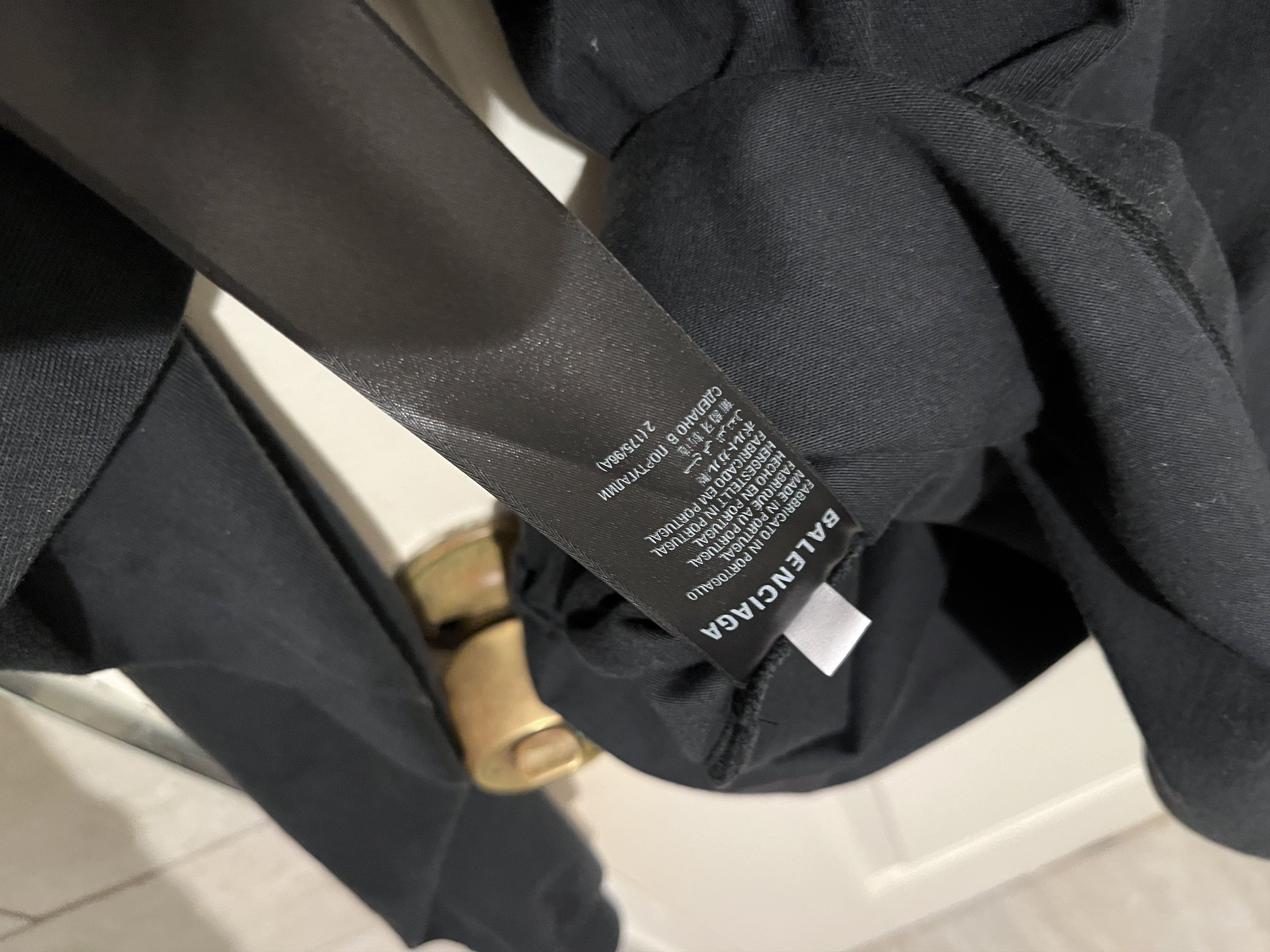 Balenciaga Authentic Balenciaga Tab Vintage Jersey - Washed Black Size US L / EU 52-54 / 3 - 8 Thumbnail