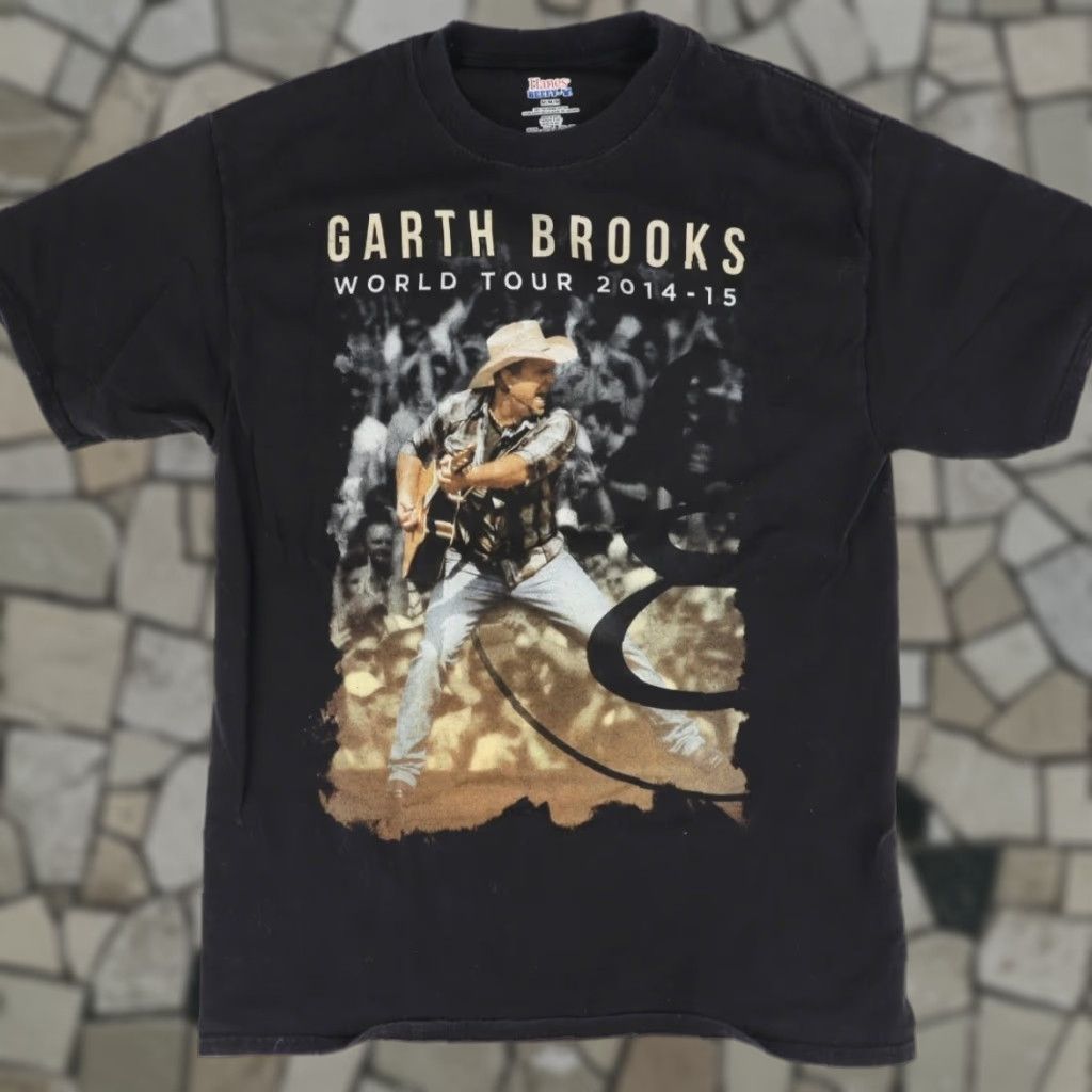 Hanes Hanes Garth Brooks World Tour 2014-2015 Beefy-T Solid T-Shirt Black Men's M Shirt Mens M Hanes World Tour 2014-2015 Beefy-T Black Shirt Size US M / EU 48-50 / 2 - 1 Thumbnail