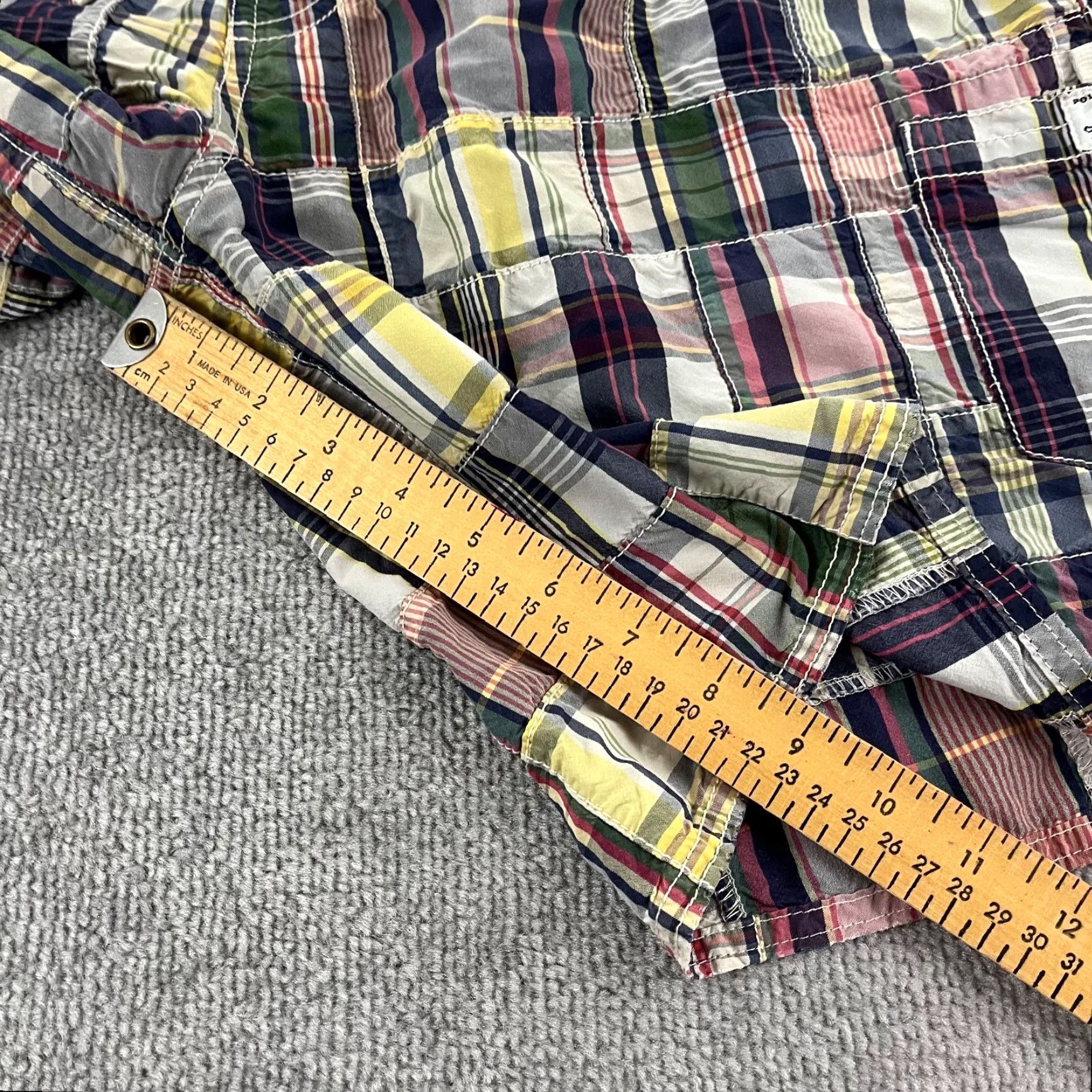 Polo Ralph Lauren VINTAGEPOLO RALPH LAUREN Swim Trunks Men Size 34 x 9" Linerless Patchwork Plaid Shorts Size US S / EU 44-46 / 1 - 5 Thumbnail