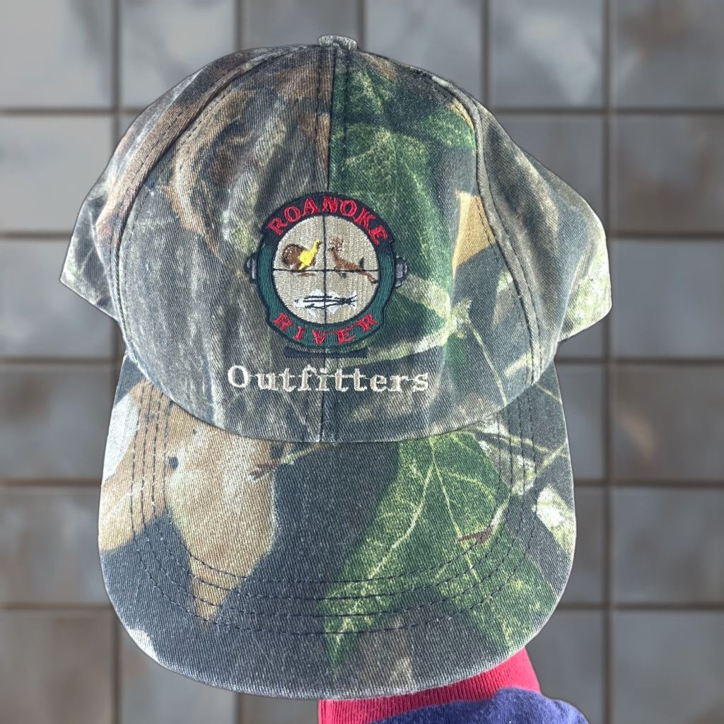 Realtree VINTAGE Realtree Camo Snapback Hat One Size Men Green 90s Style Adjustable Cotton Canvas Casual Size ONE SIZE - 1 Thumbnail