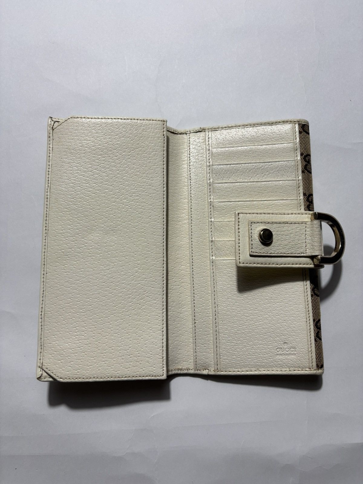 Gucci GUCCI BROWN GG CANVAS ABBEY D- RING LONG WALLET Size ONE SIZE - 4 Thumbnail