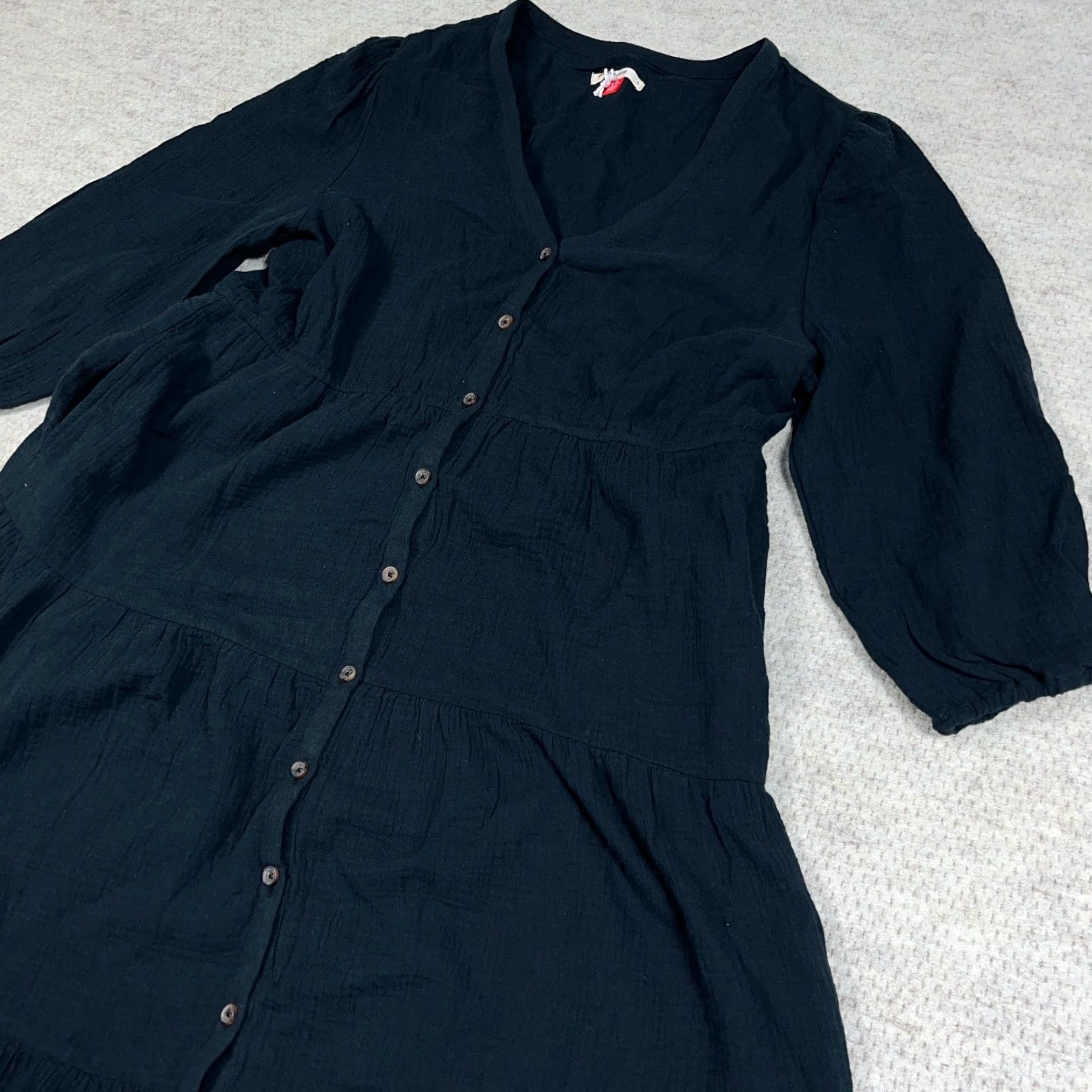 Marine Layer Shirt Dress Women Size L Black Midi Knit V-Neck Pullover  Casual Summer Spring Layered Accents Old Navy? - ilac.rochib.com