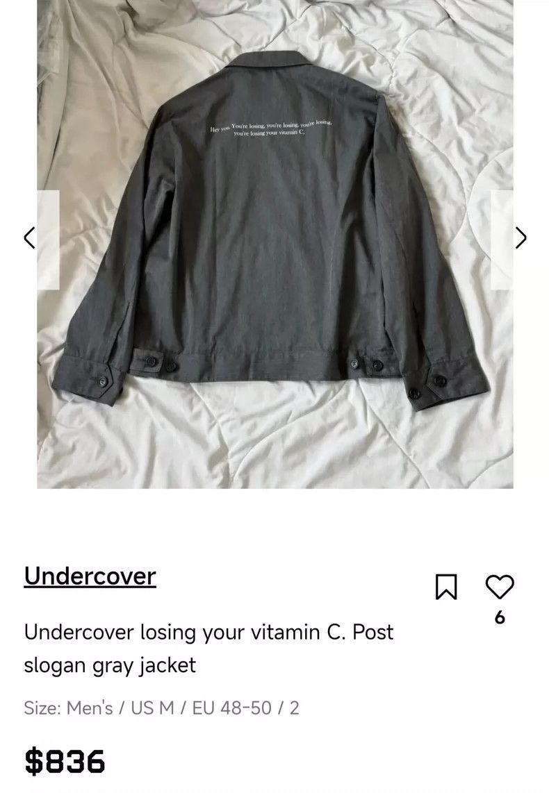 Undercover UNDERCOVERGrey Lyric Jacket 2502-Nextarrow Size US XXL / EU 58 / 5 - 8 Thumbnail