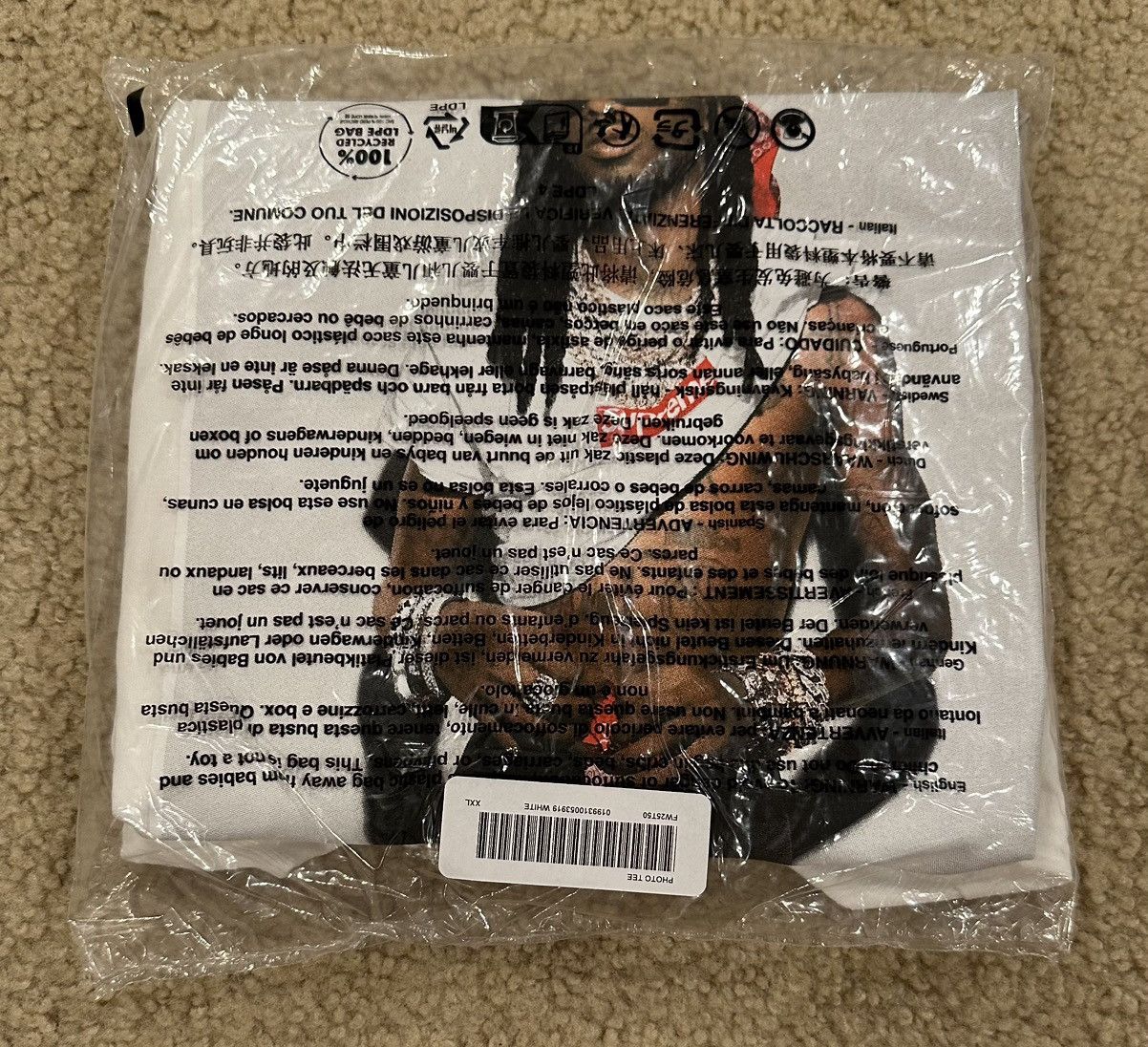 Supreme Playboi Carti Tee 'White' (FW25) - SIZE XXL