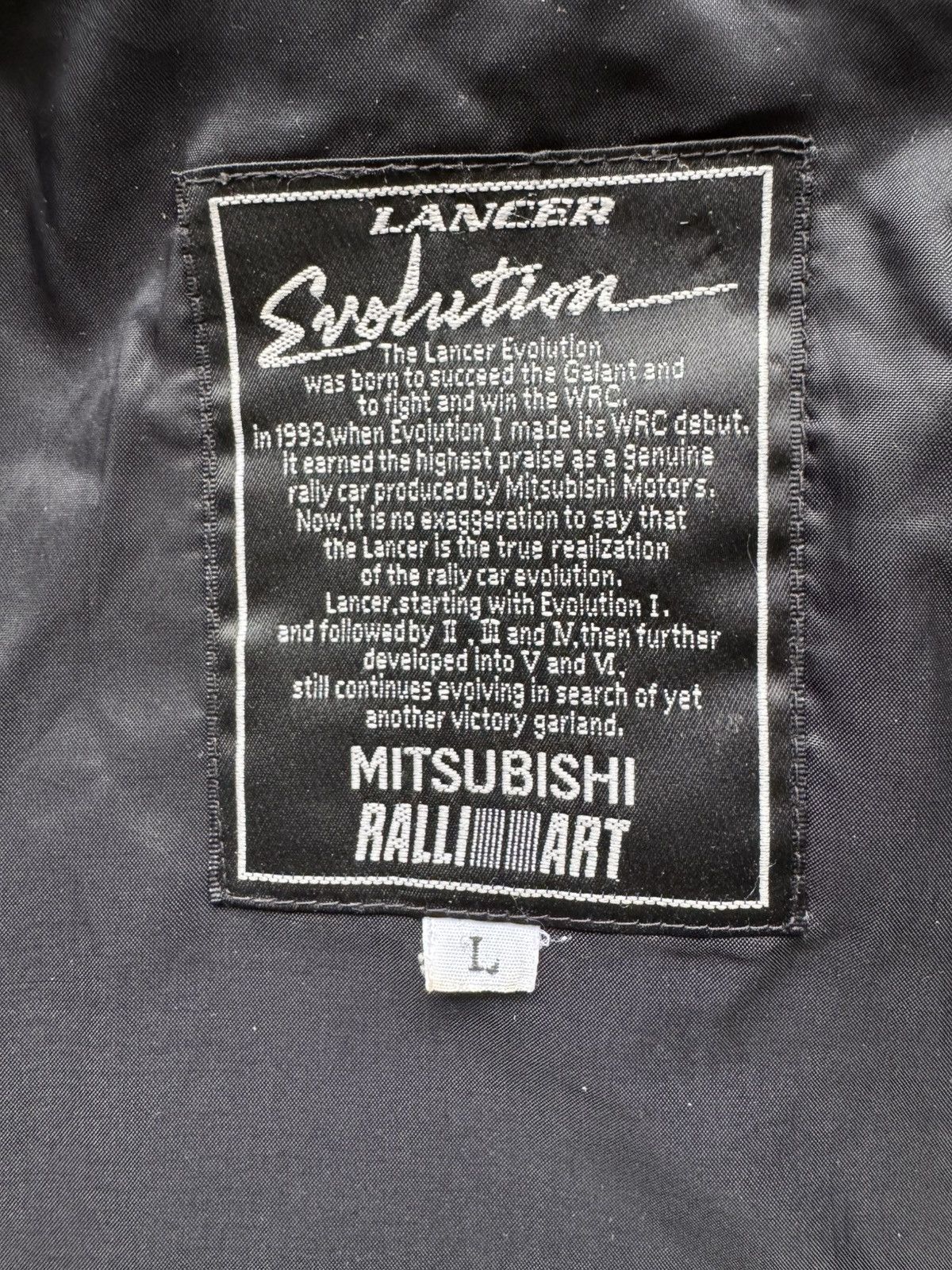 Japanese Brand VERY RARE VINTAGE JACKET MITSUBISHI LANCER EVOLUTION Size US L / EU 52-54 / 3 - 8 Thumbnail